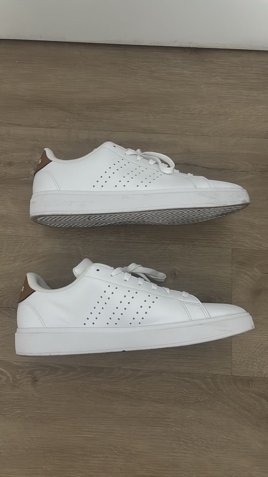 Adidas Adidas Advantage 2.0 – White / Brown | Lightly Worn Size US 10.5 / EU 43-44 - 4 Thumbnail