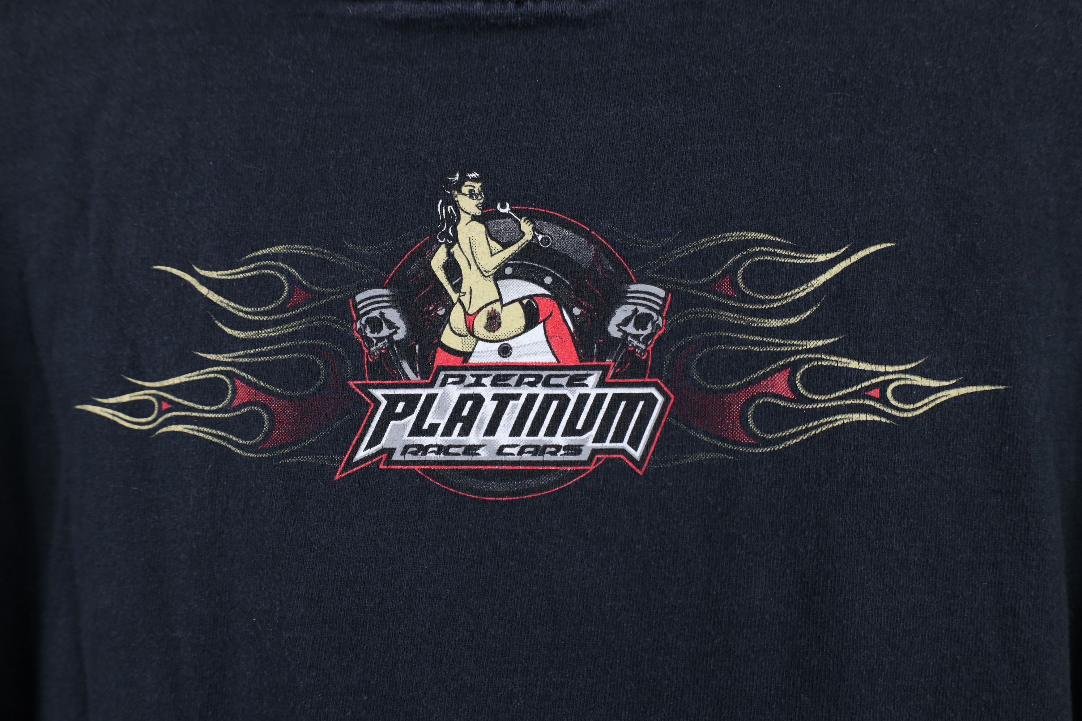 Vintage Y2K Streetwear Platinum Race Cars Pinup Girl Fire T-Shirt Size US XXL / EU 58 / 5 - 10 Thumbnail