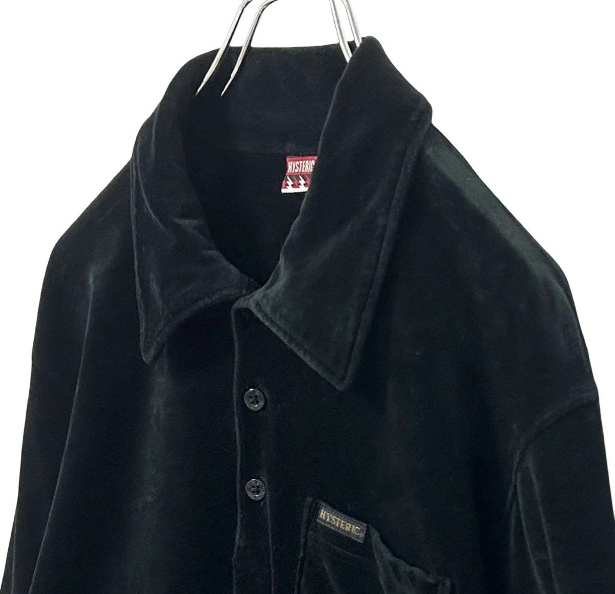 Hysteric Glamour Hysteric Glamour Velour Polo Shirt - Black Size US M / EU 48-50 / 2 - 7 Thumbnail