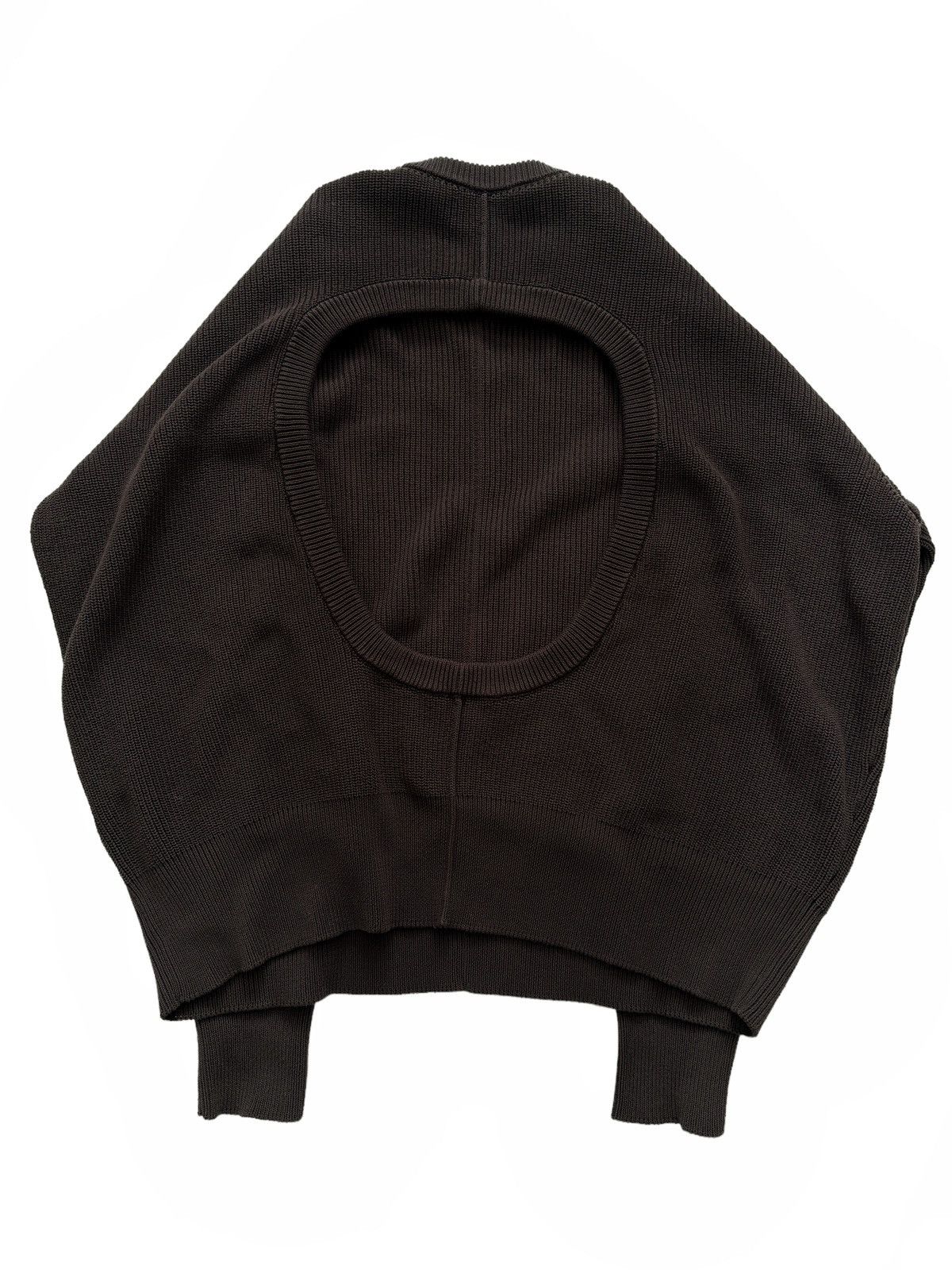 Peter Do $1475 2022 Open Back Brown Knit Pima Crewneck Sweater Size US M / EU 48-50 / 2 - 2 Thumbnail