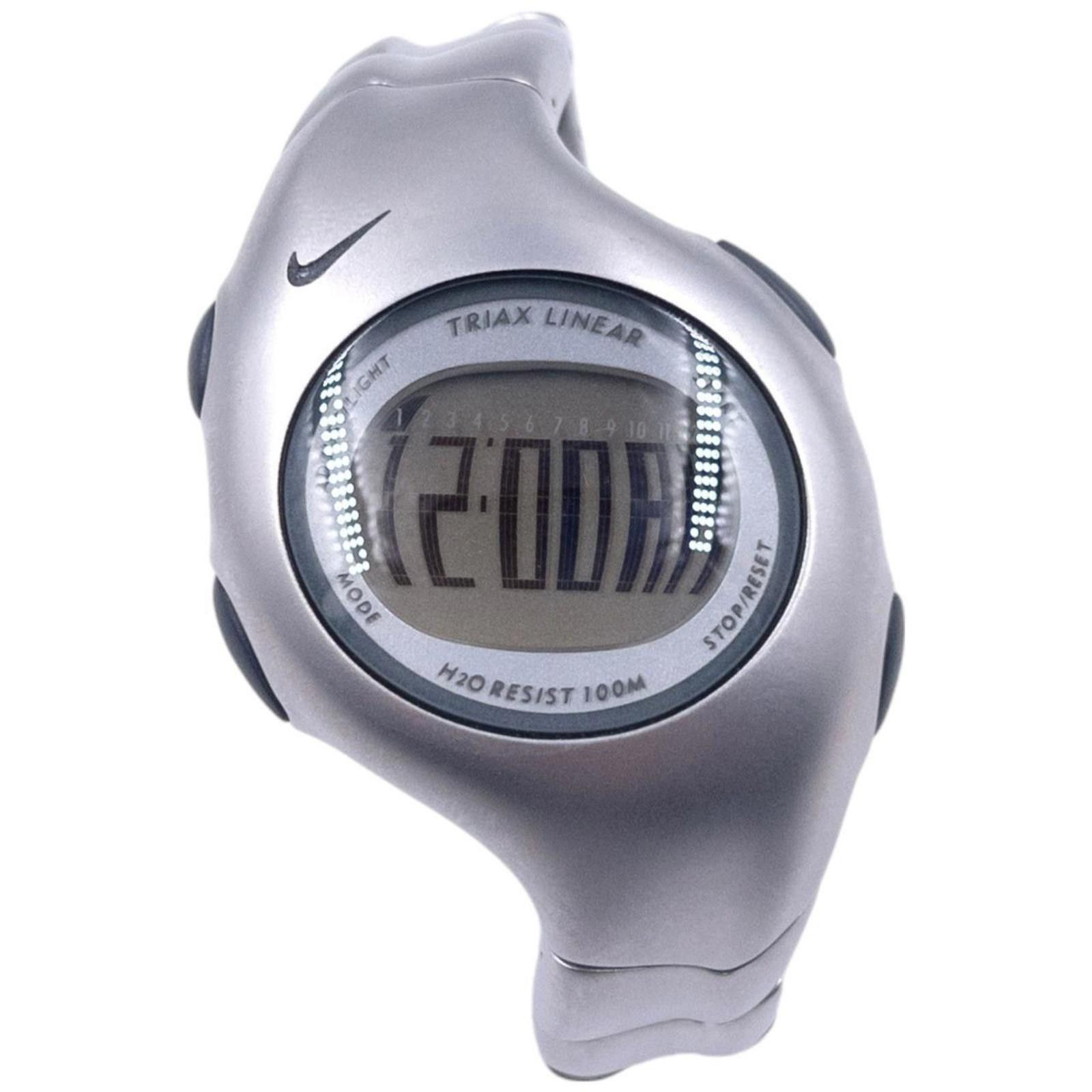 Vintage Nike Triax Metal Linear Digital Watch in Silver, Men's
