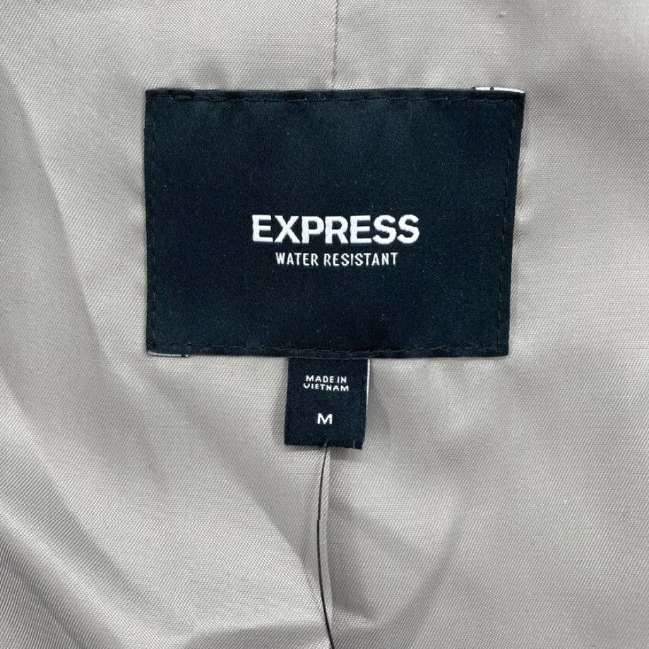 Express Express Williams Window Pane Topcoat Women's Medium Taupe Plaid Wool Blend NWT Size M / US 6-8 / IT 42-44 - 4 Thumbnail