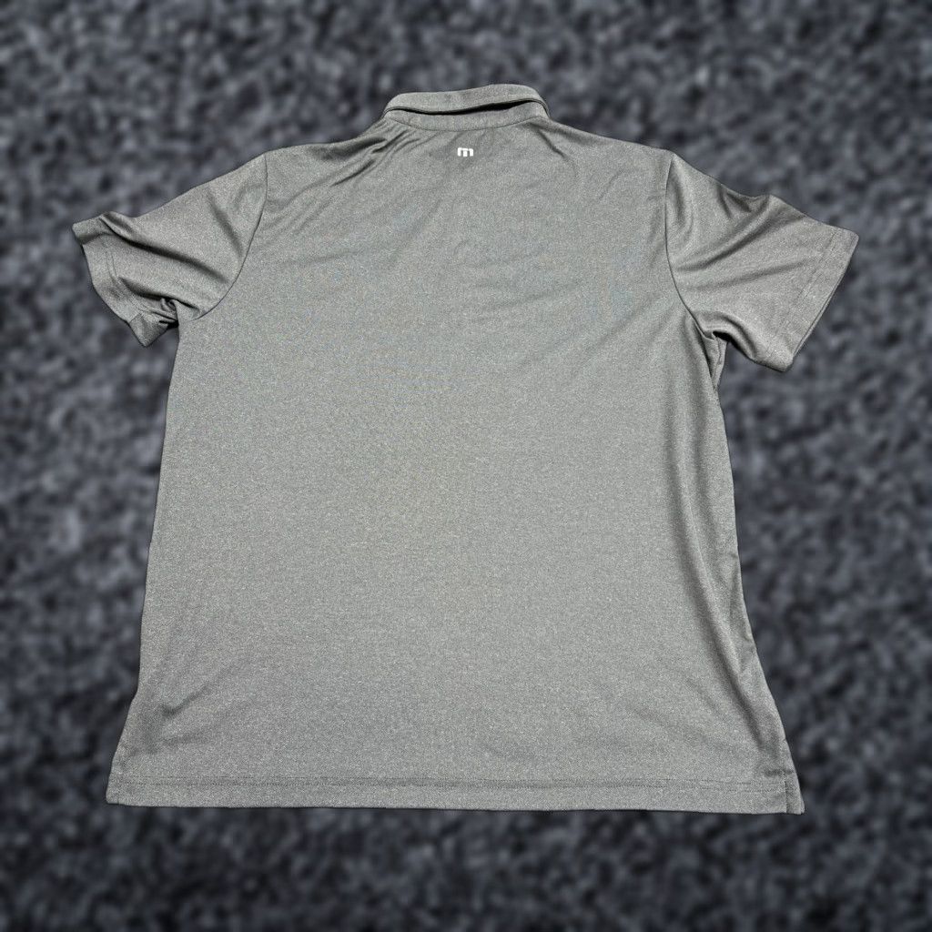 TravisMathew TravisMathew Polo Shirt Mens XL Gray Lightweight Performance Golf Regular Sleeve Short Sleeve Collared Button Front Pique Jersey Size US XL / EU 56 / 4 - 1 Thumbnail
