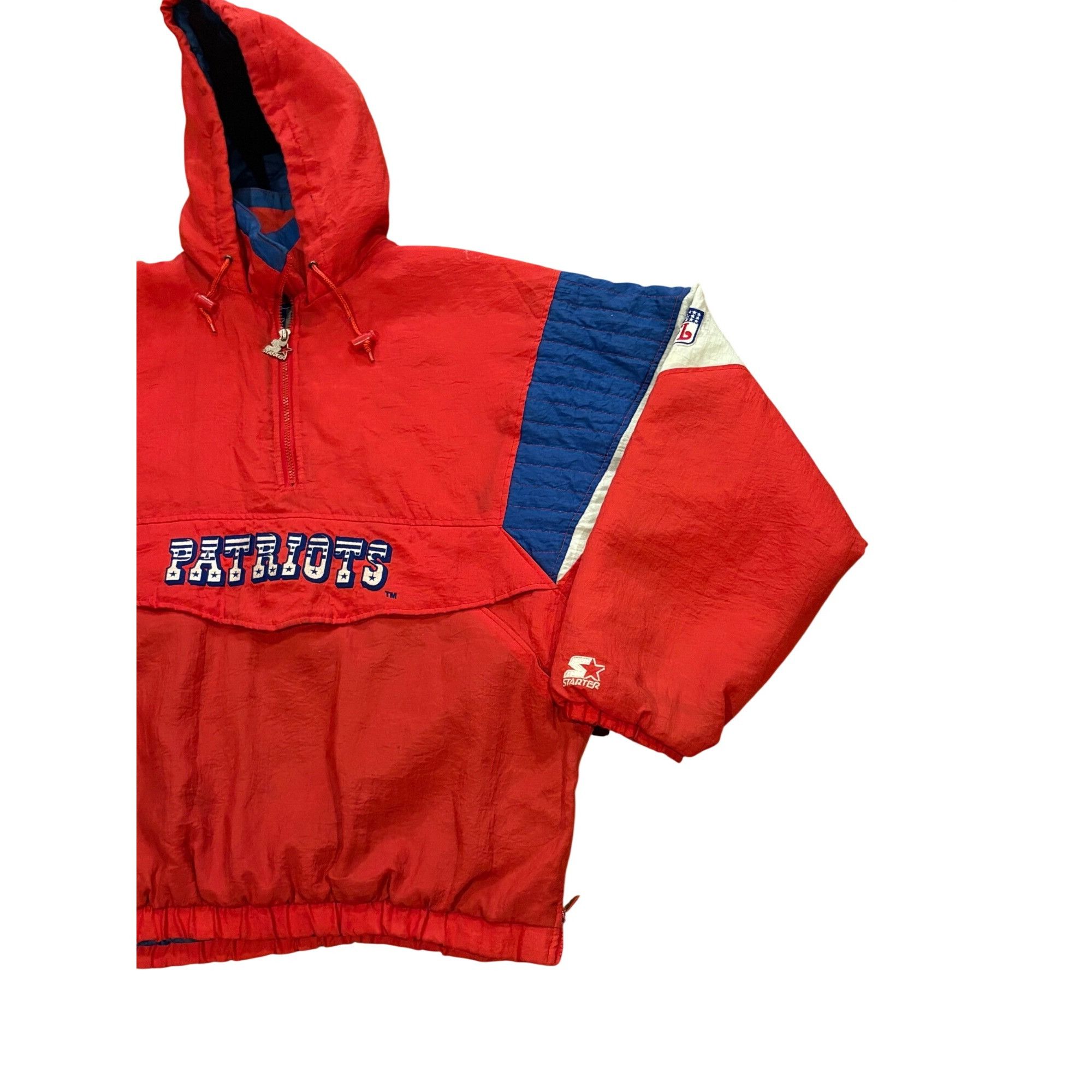 Starter Rare 90's Starter New England Patriots NFL Hooded Red Puffer Size US XL / EU 56 / 4 - 4 Thumbnail