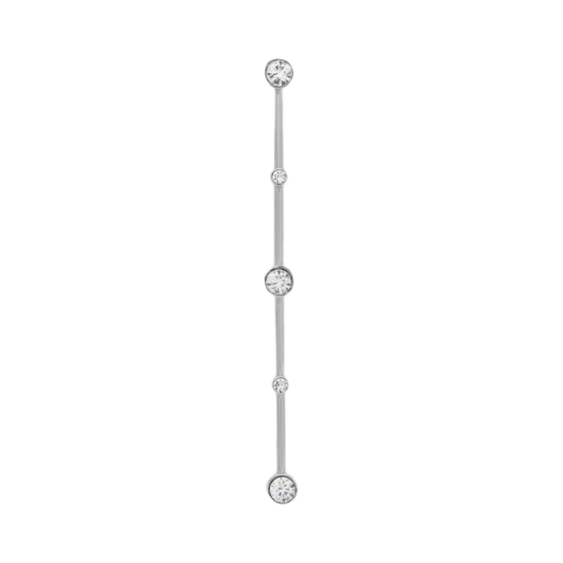 Saint Laurent Paris oc11z1225 Size: OS / Shinestone Brooch in Metal in Silver Size ONE SIZE - 1 Thumbnail
