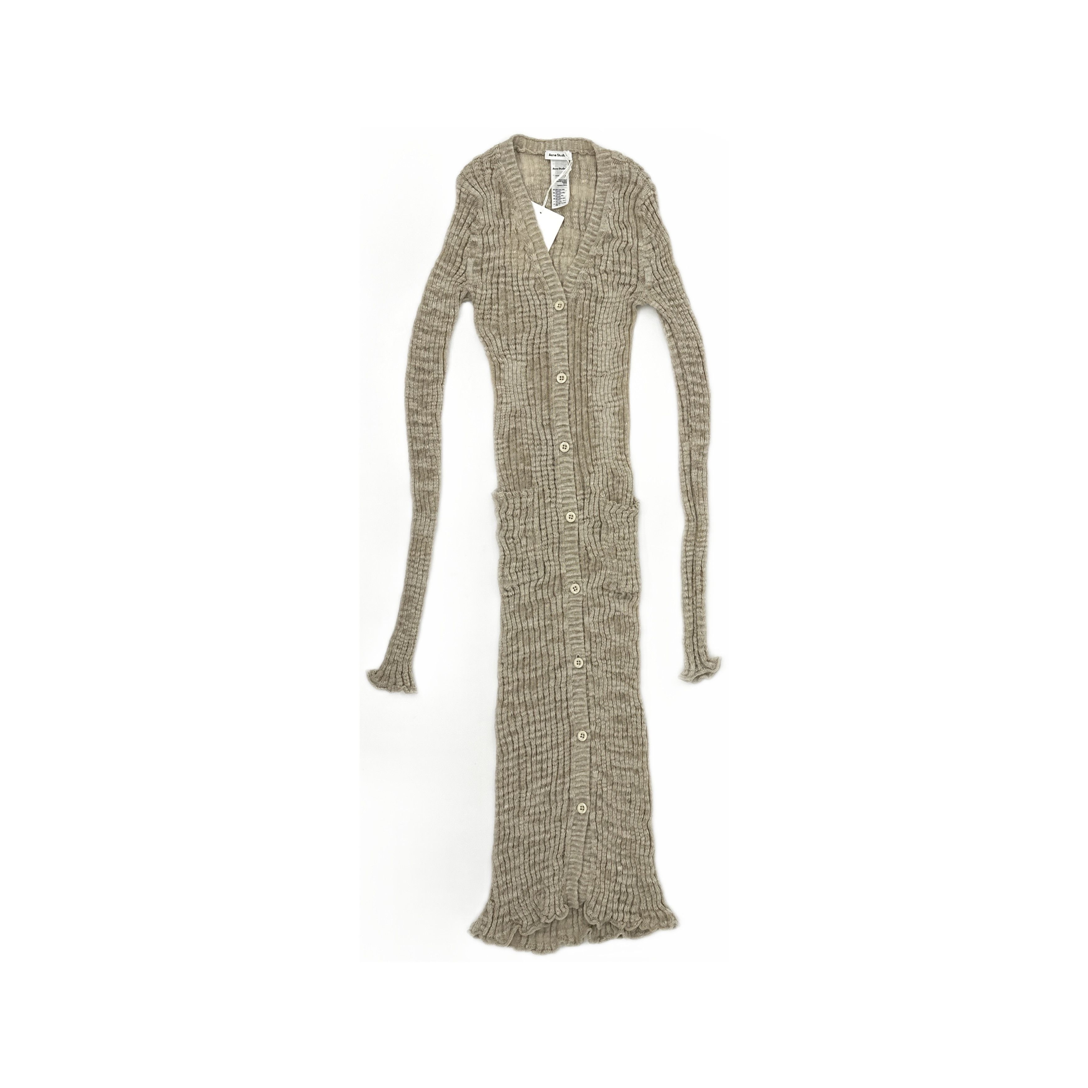 Acne Studios Acne Studios Beige Knit Cardigan Size S Size S / US 4 / IT 40 - 1 Thumbnail