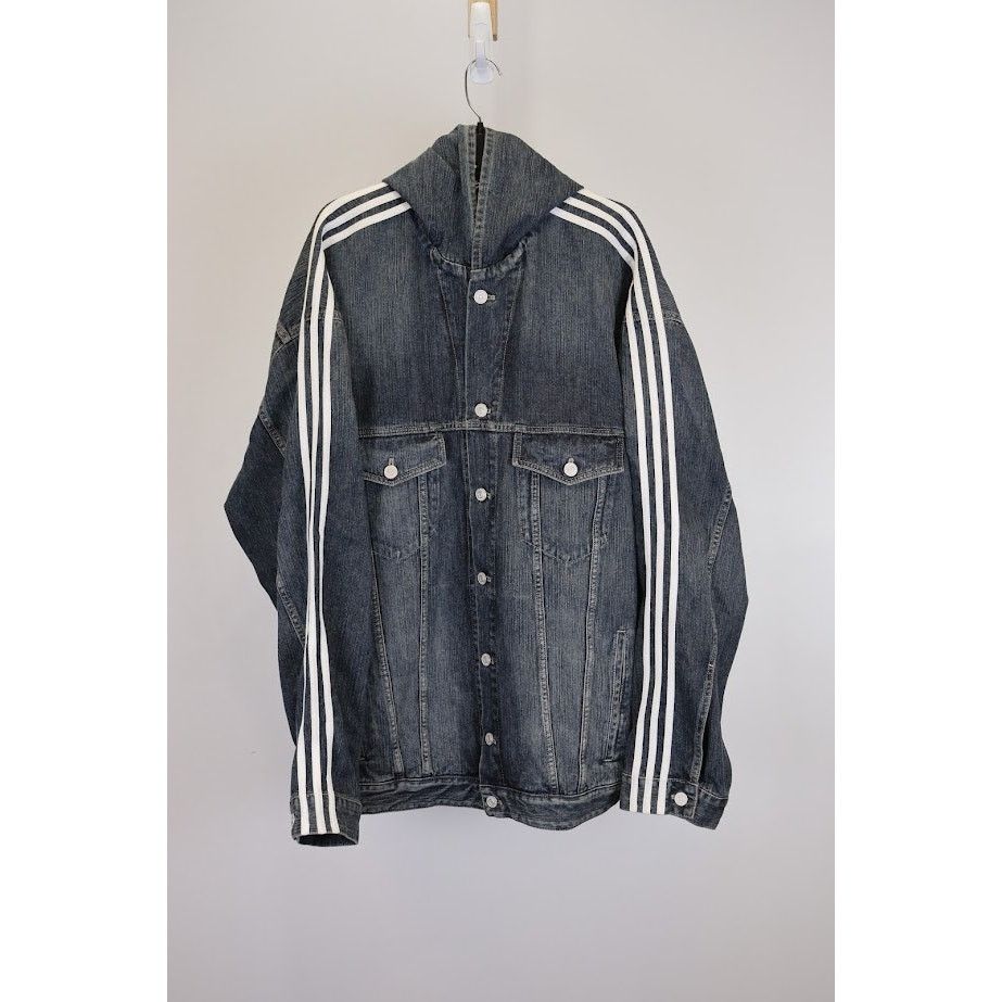 Adidas × Balenciaga o1rshd1 Denim Jacket in Indigo Size US L / EU 52-54 / 3 - 1 Thumbnail