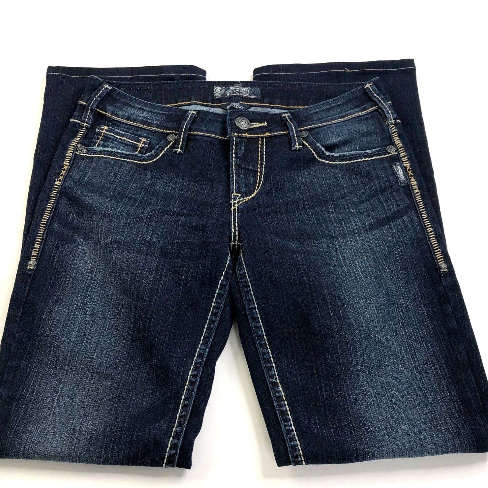 Silver Jeans Co. Silver Jeans MINT Aiko Bootcut Jeans 29 x 33 Low Rise Stretch 5-Pocket Denim Women Unspecified IN 32W 31L Vintage: No Size 29" - 3 Thumbnail