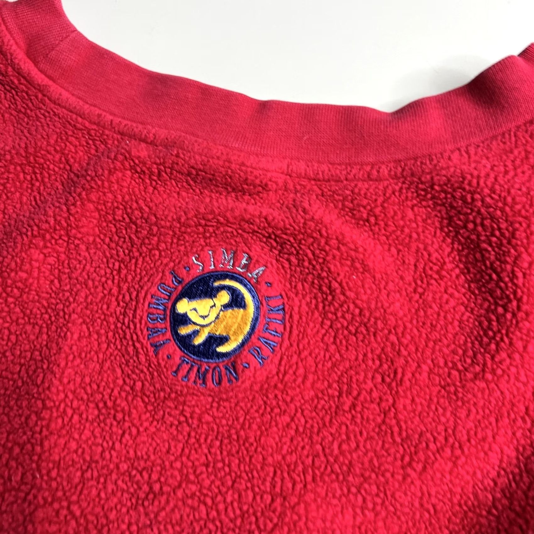 Disney VINTAGE The Disney Store Sweatshirt Mens Red Fleece Lion King Simba 90s Size US M / EU 48-50 / 2 - 8 Thumbnail