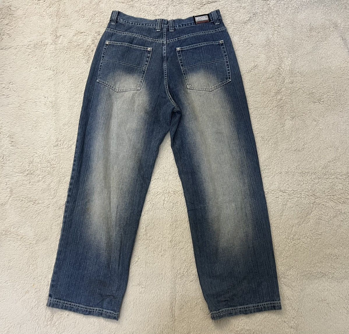 Japanese Brand Vtg STUB Jeans 36x32 Mens Baggy Y2K 90s Hip Hop Size US 36 / EU 52 - 5 Thumbnail