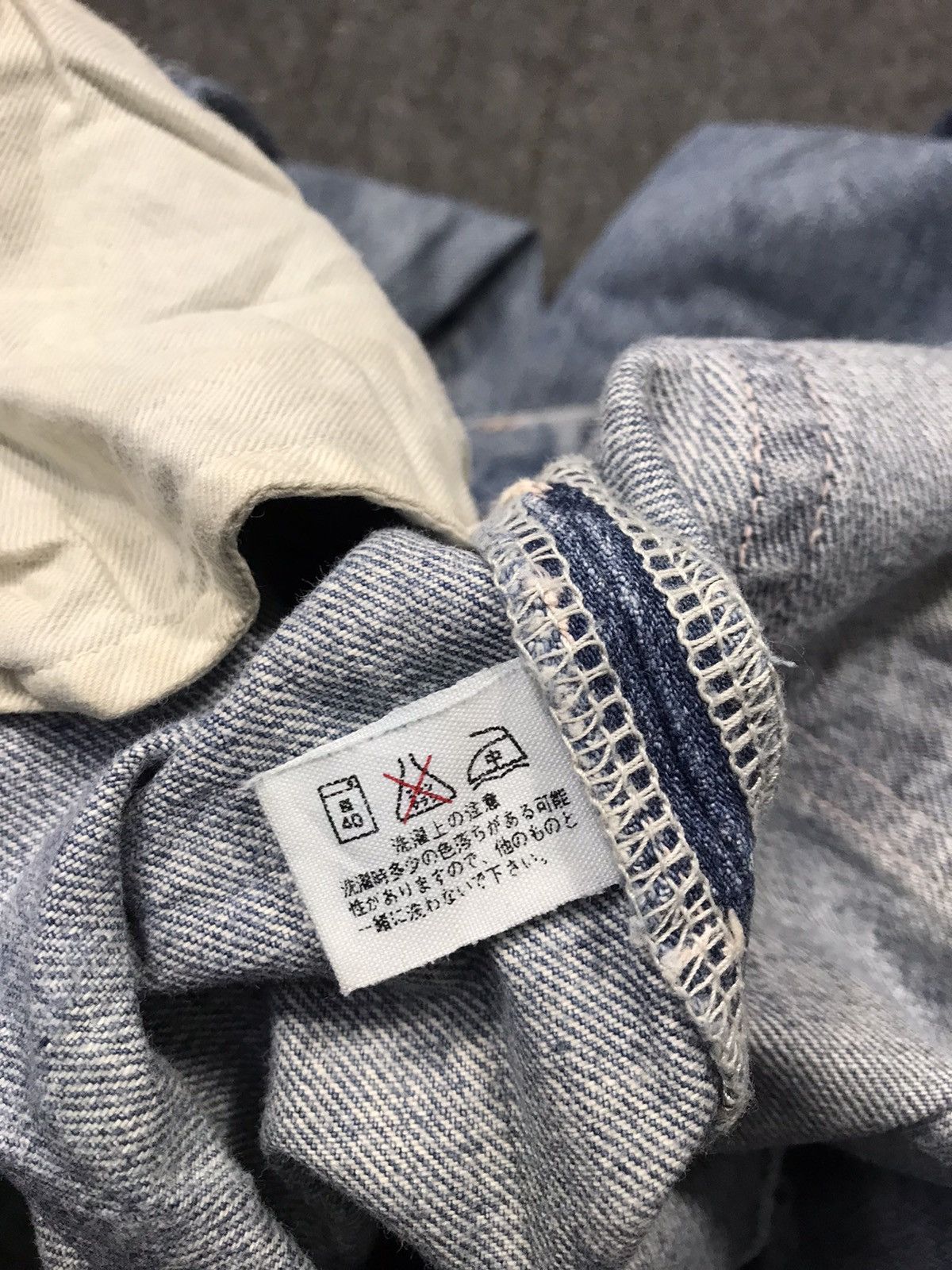 Blue Blue Japan Blue Blue Japanese Brand Beauty Faded Denim Straight Cut Size US 33 - 11 Thumbnail