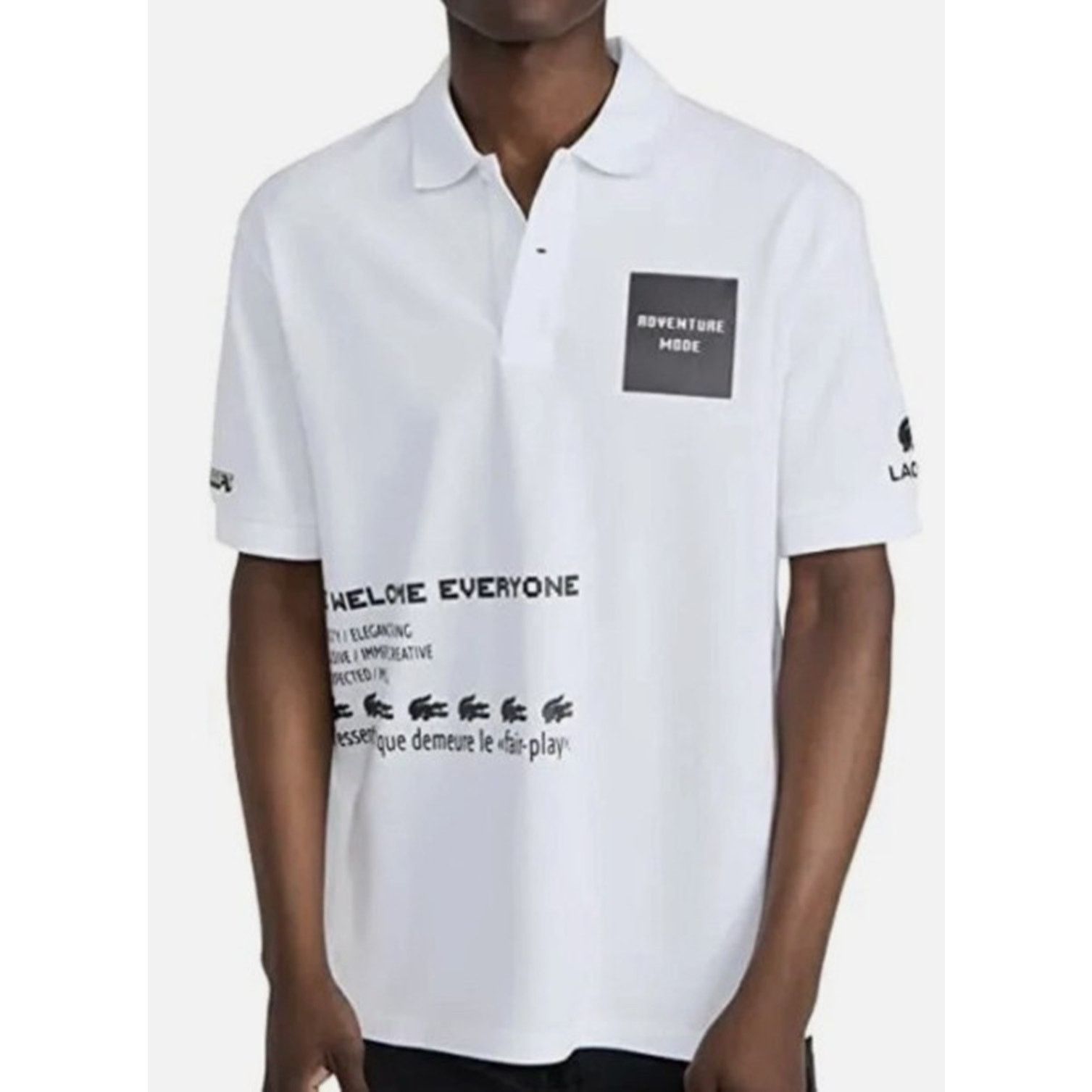 Lacoste Lacoste Live Minecraft Loose Fit Organic Cotton Polo White L Size US L / EU 52-54 / 3 - 1 Thumbnail