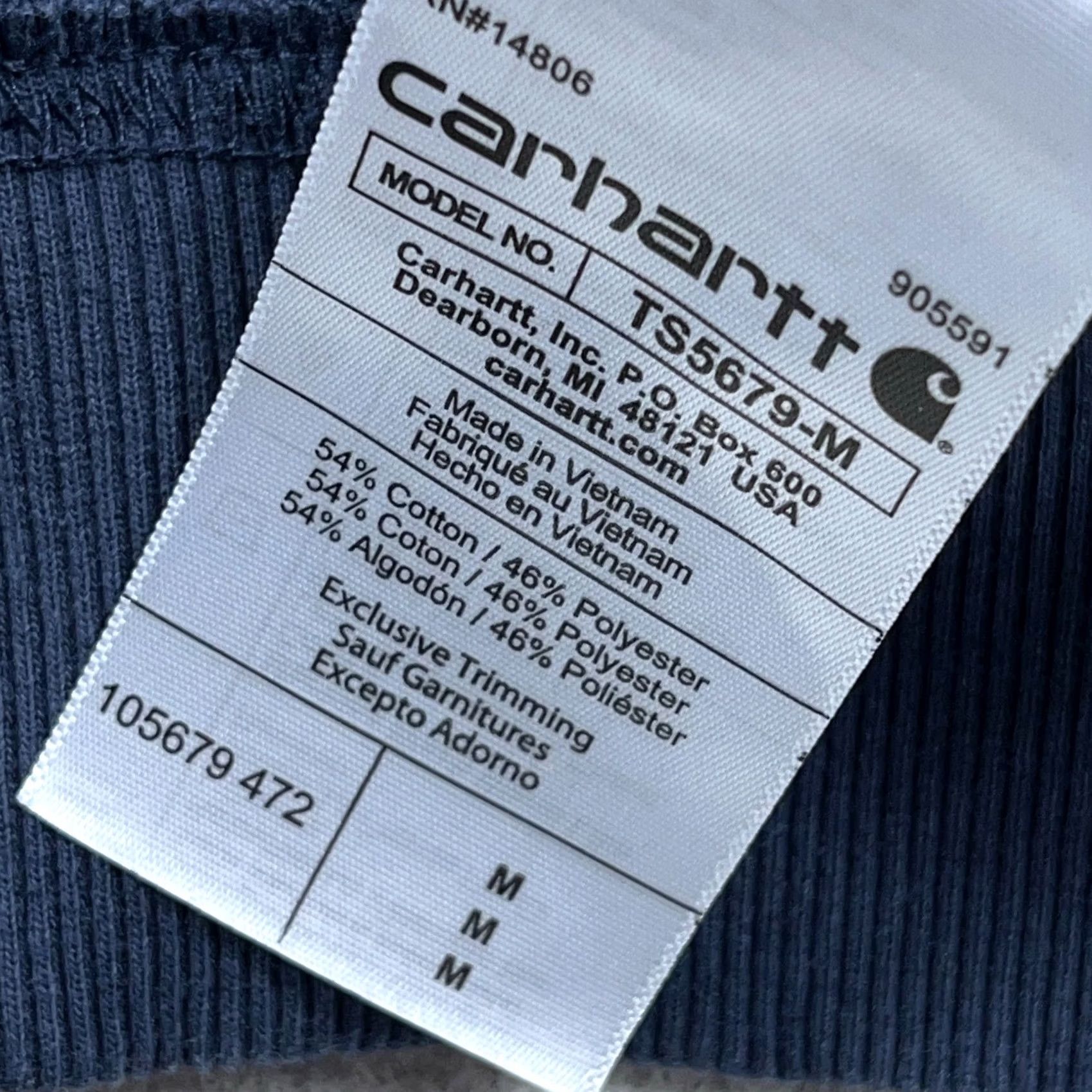 Carhartt Carhartt Hoodie Men Medium Blue Sweatshirt Spell Out Loose Fit Rain Defender Size US M / EU 48-50 / 2 - 6 Thumbnail