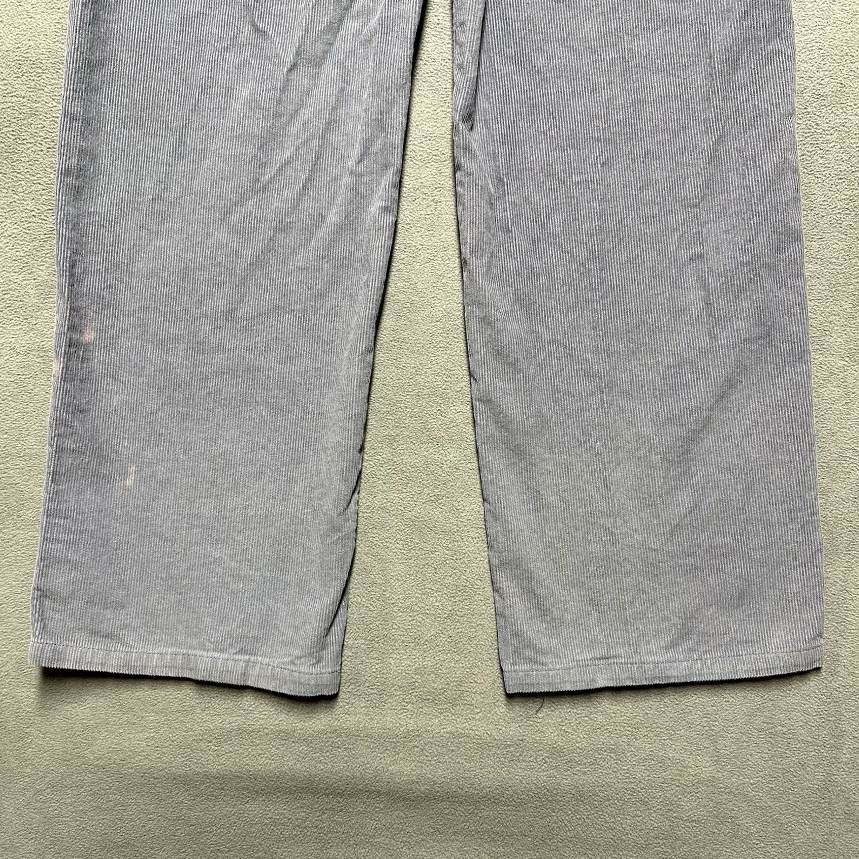 Vintage County FB Pants Mens 32x32 Gray Corduroy Straight 90s Hip Hop Grunge Style Size US 32 / EU 48 - 6 Thumbnail