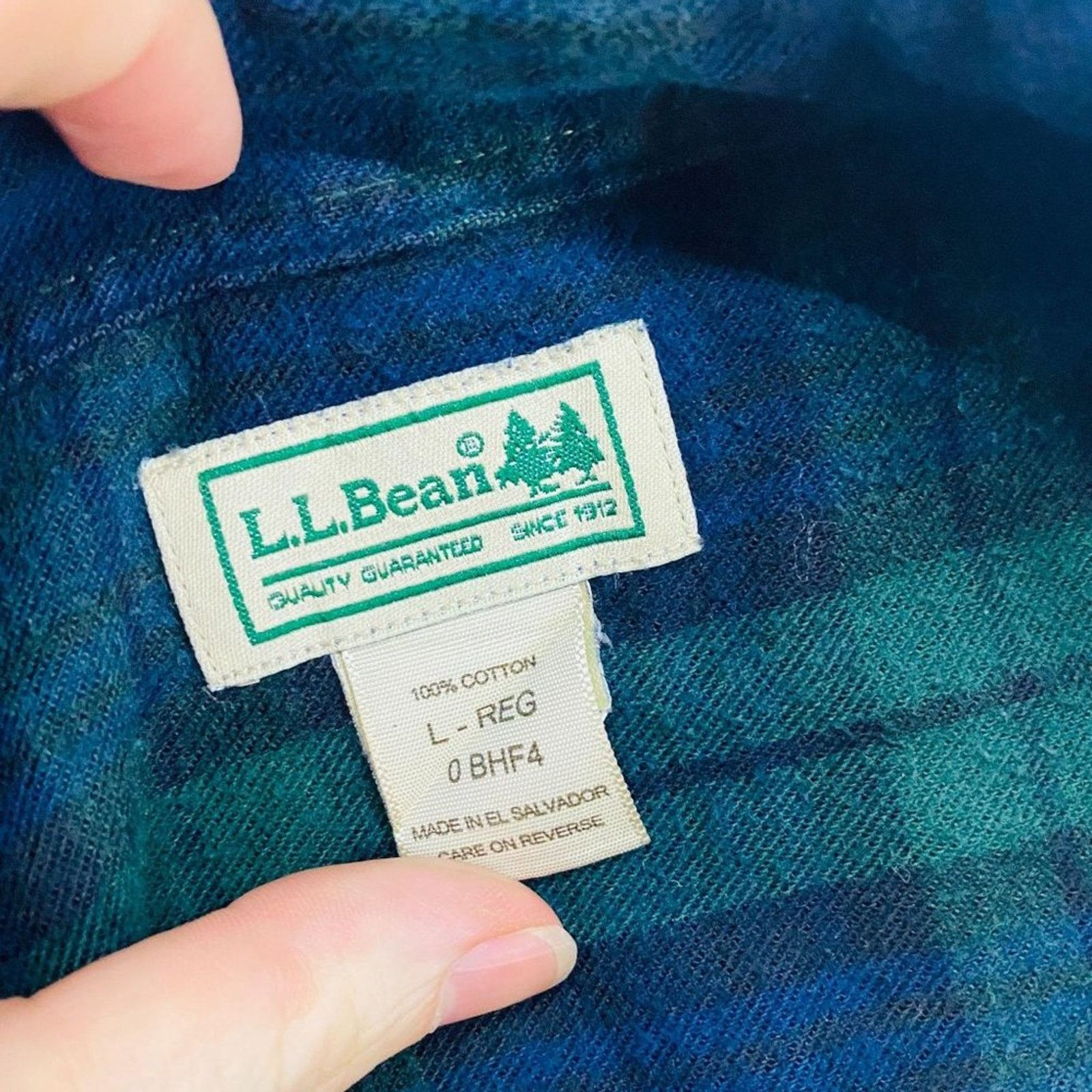 L.L. Bean L L Bean Blue Green Plaid Long Sleeve Button Down Shirt Size US L / EU 52-54 / 3 - 4 Thumbnail