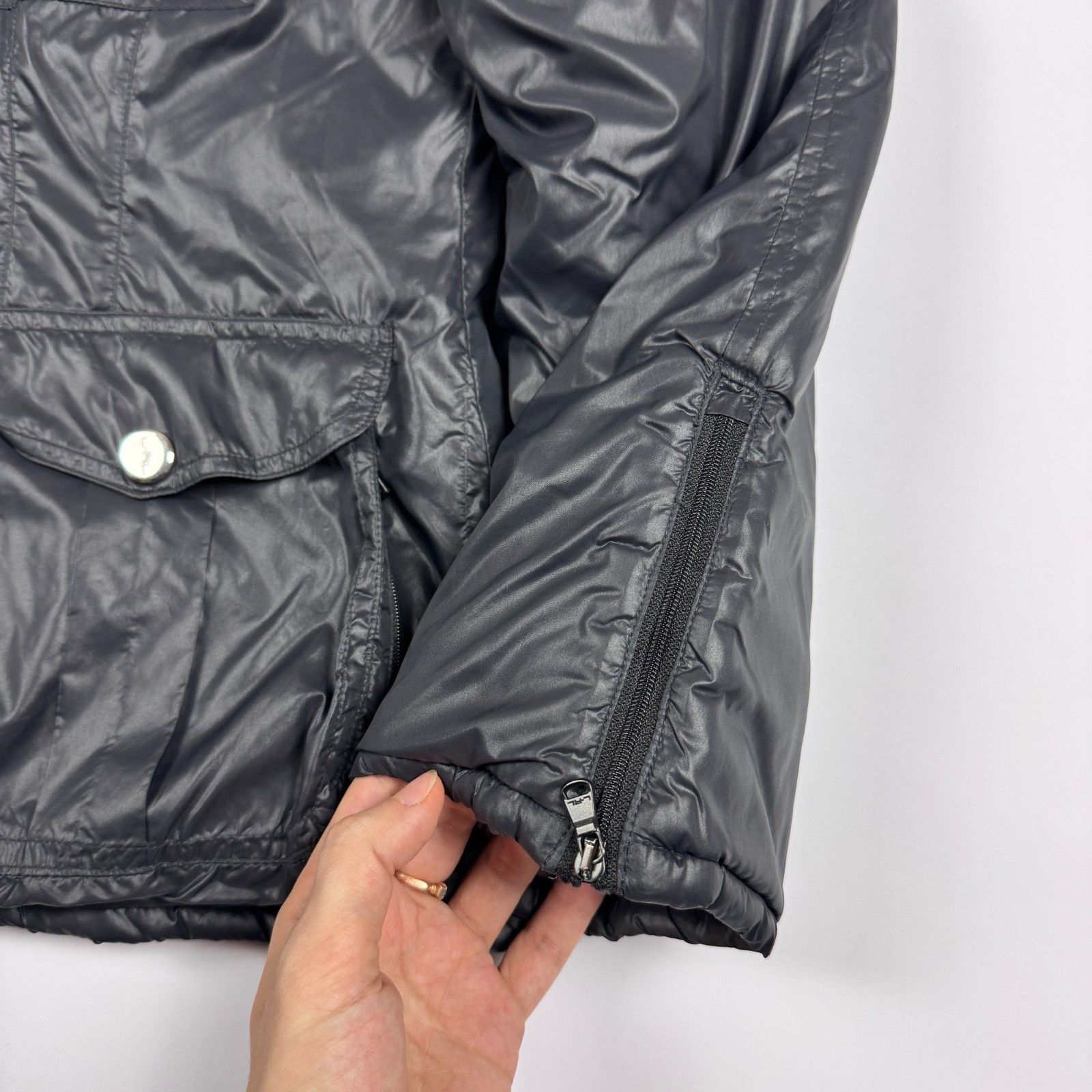 Lauren Ralph Lauren Lauren Ralph Lauren Puffer Jacket XL Black Quilted Silver Size XL / US 12-14 / IT 48-50 - 4 Thumbnail