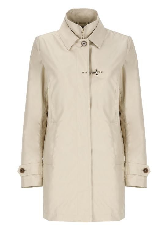 Fay FAY Women Coats NAW59503060AXX C003 Beige Size L / US 10 / IT 46 - 1 Thumbnail