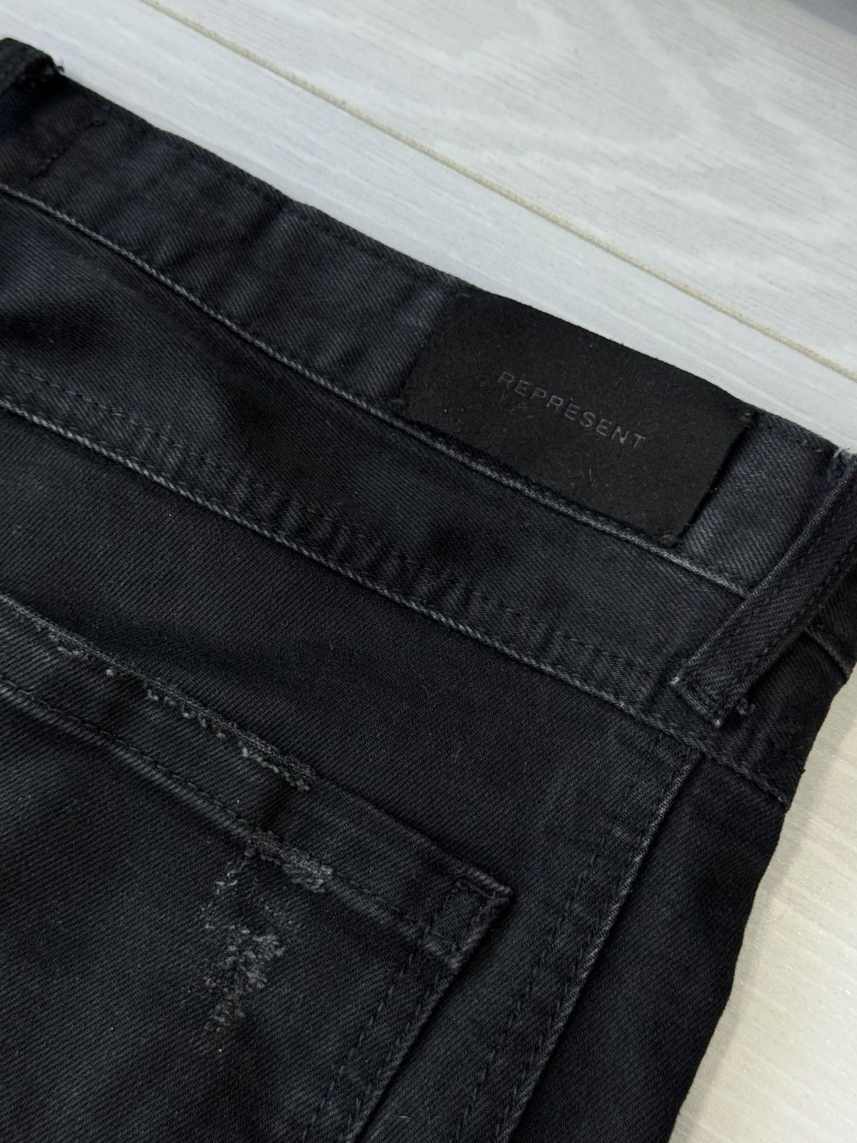 Represent Clo. Represent Clo. Ribbed Denim Slim Fit Distressed Jeans Size US 34 / EU 50 - 11 Thumbnail