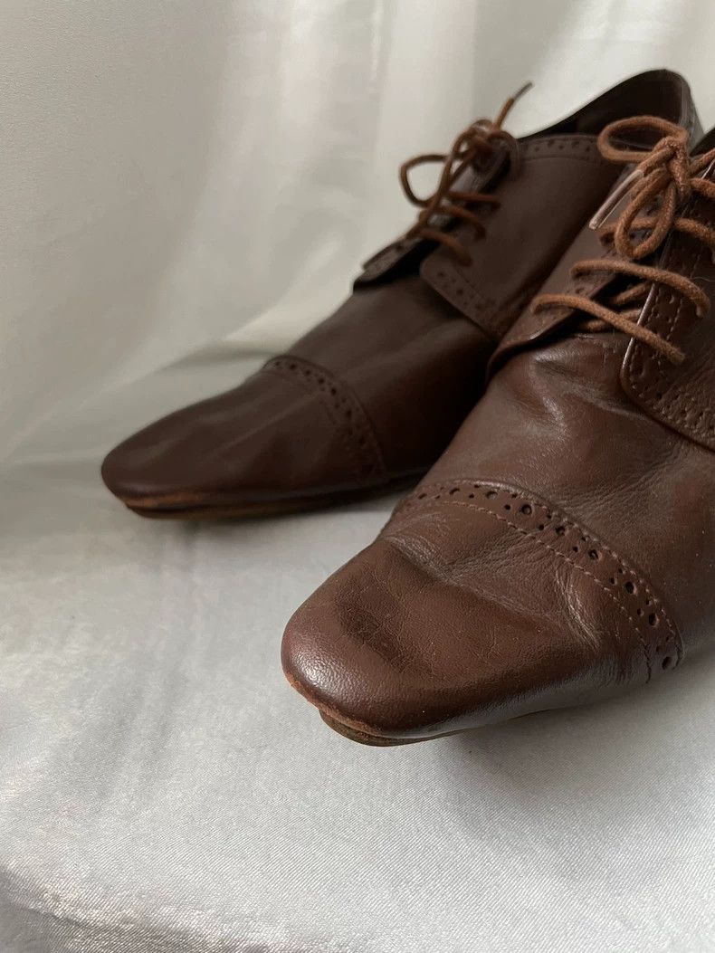 Junya Watanabe Junya Watanabe Medieval Women's Brown High Heeled Oxford Sh Size US 4.5 / IT 34.5 - 3 Thumbnail