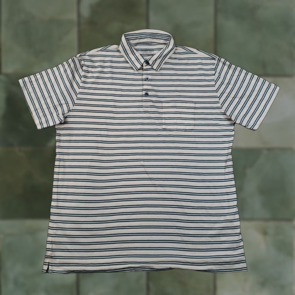 Patagonia Patagonia Polo Shirt Mens L White Green Striped 100% Cotton Size US L / EU 52-54 / 3 - 1 Thumbnail