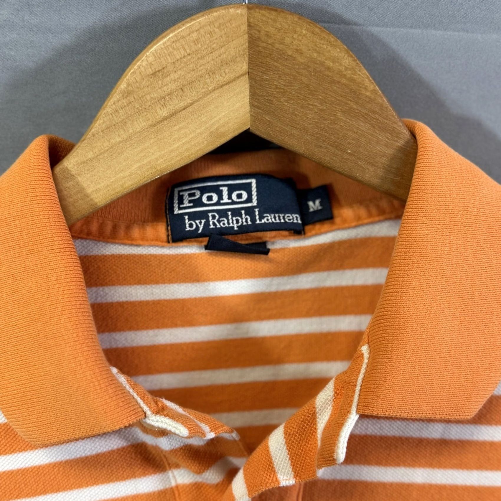 Polo Ralph Lauren Polo Ralph Lauren Polo Shirt Mens M Striped Short Sleeve Orange White Casual Top Size US M / EU 48-50 / 2 - 3 Thumbnail