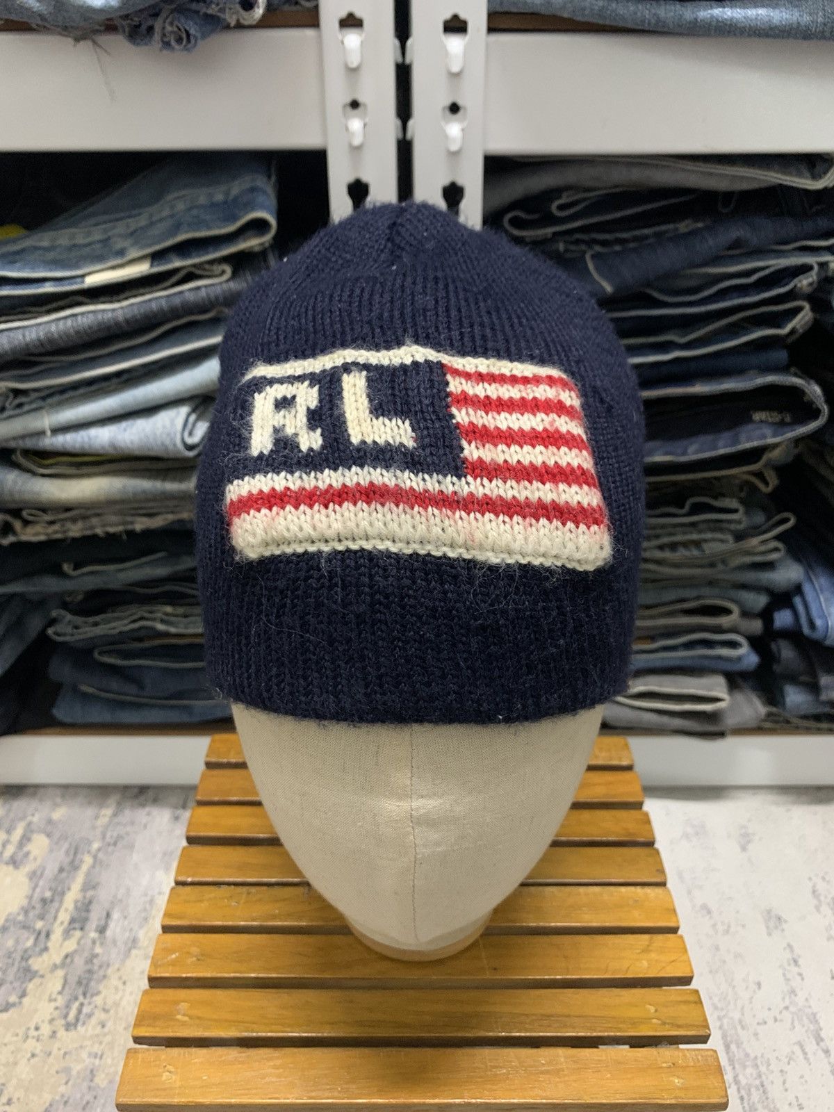Polo Ralph Lauren Vintage Polo Ralph Lauren Flag Beanie Size ONE SIZE - 1 Thumbnail