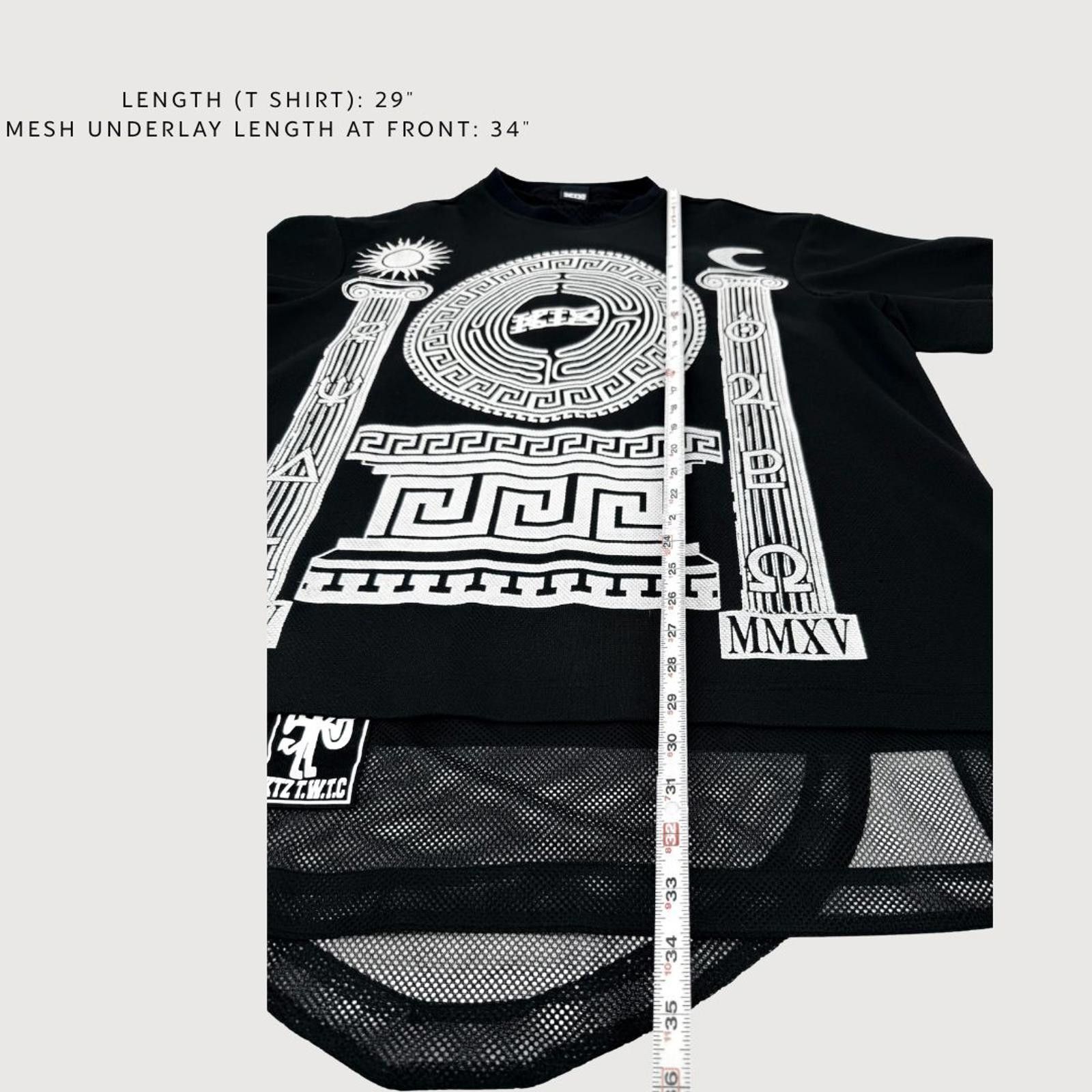 KTZ RARE KTZ Grecian Column Layered Mesh Tee Black L Archive Size US L / EU 52-54 / 3 - 7 Thumbnail