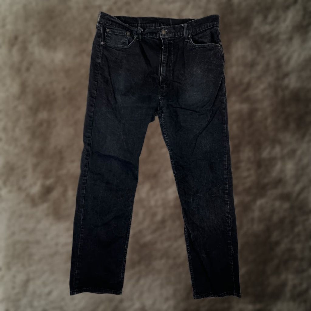 Levi's VINTAGE Levi’s 505 Black Denim Jeans Jeans 38x32 Men 90s Grunge Straight USA Read Faded Comfort Regular Men Size US 38 / EU 54 - 1 Thumbnail