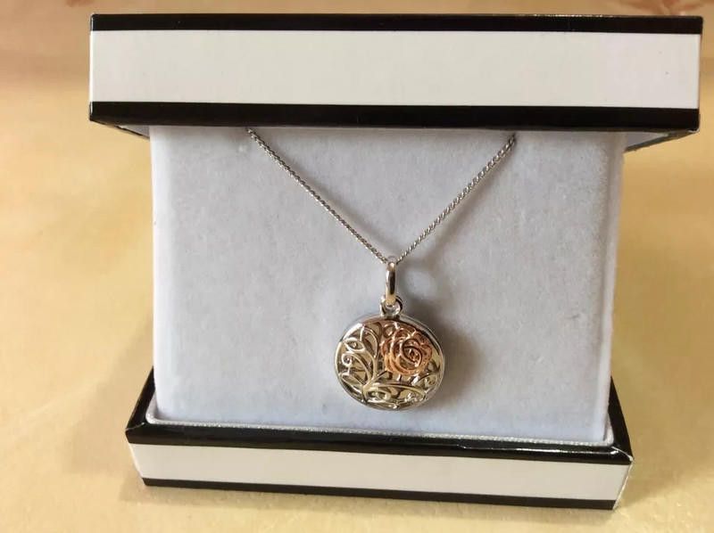 Designer Keepsafe tree Neckalce Stainless Steel /9Ct gold Size ONE SIZE - 4 Thumbnail