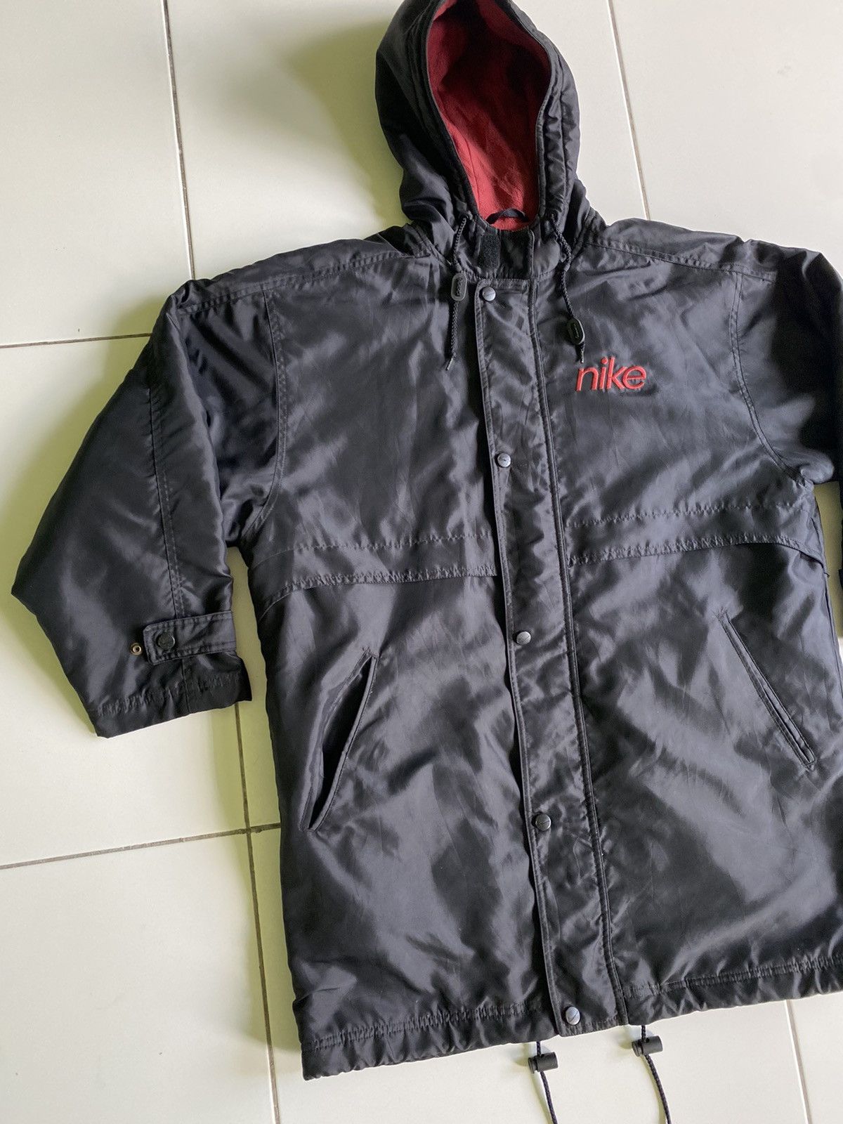 Nike Vintage Nike swoosh Fleece Hoodie Black Jacket Size US L / EU 52-54 / 3 - 3 Thumbnail