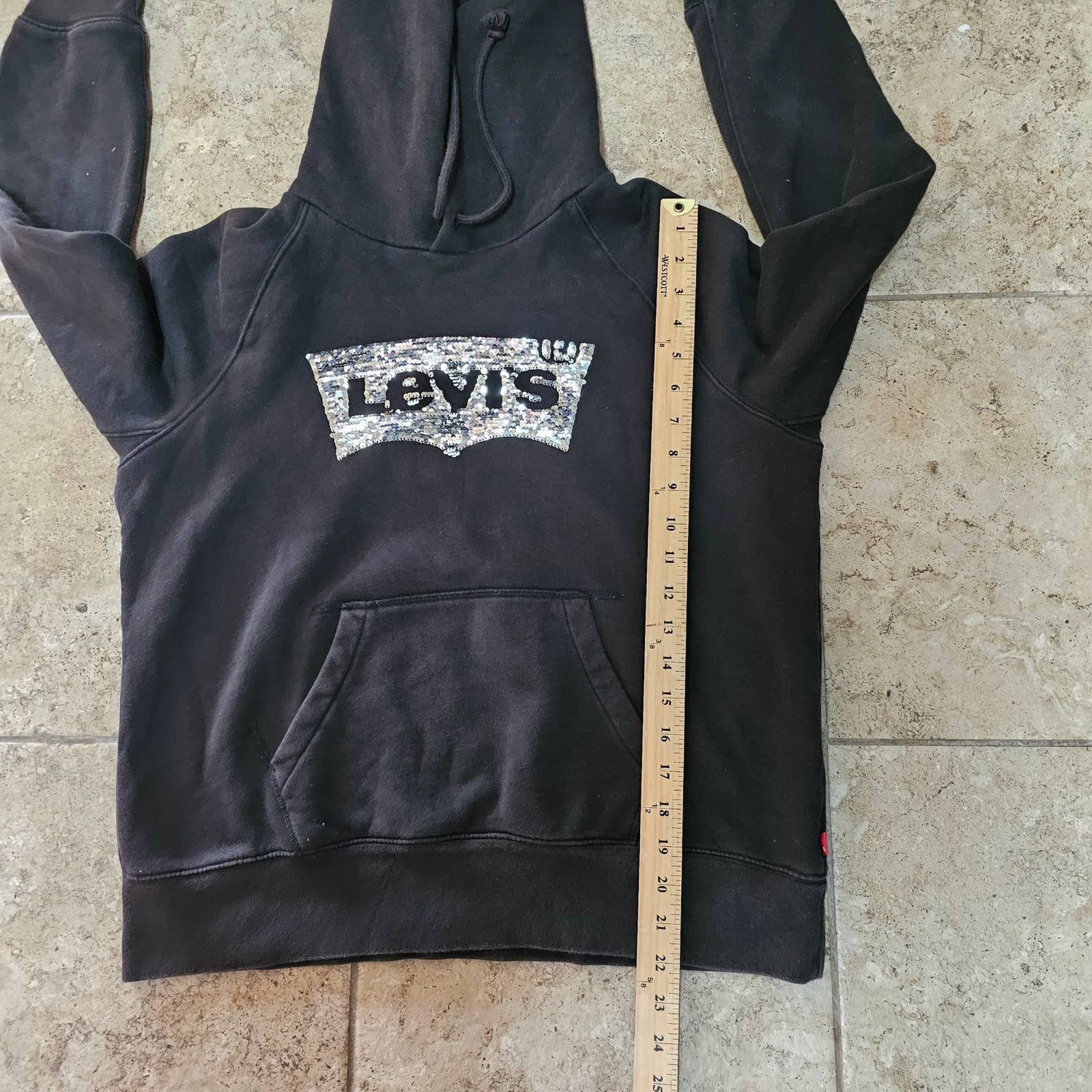 Levi's Womens LEVI's Sequin Logo Hoodie Pullover Size XS Size XS / US 0-2 / IT 36-38 - 9 Thumbnail