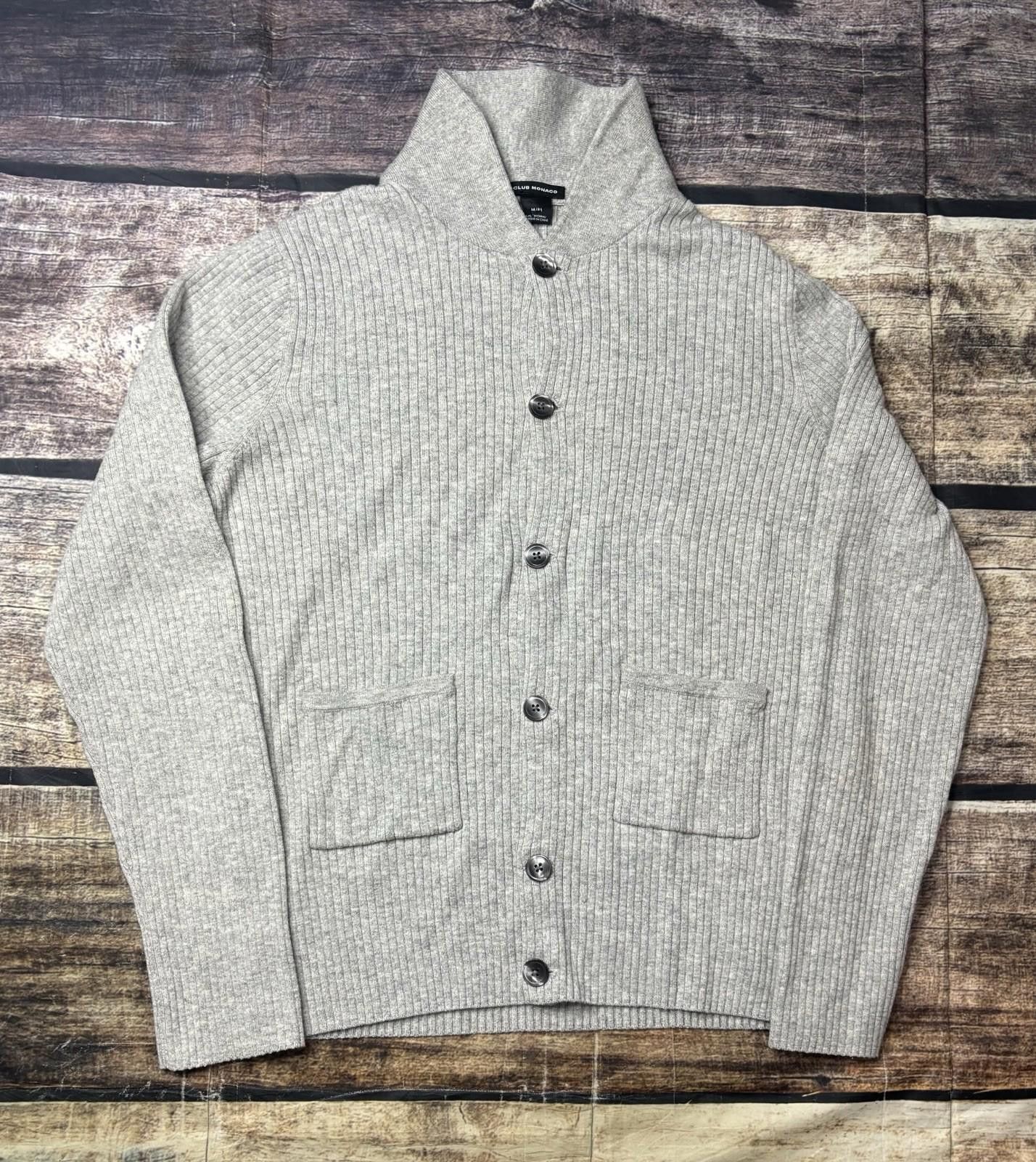 Club Monaco Club Monaco Cardigan Sweater Mens Small Wool Cotton Shawl Size US S / EU 44-46 / 1 - 1 Thumbnail
