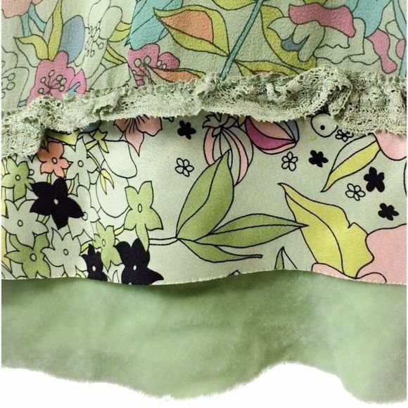 Other VTG Cynthia Steffe Green Floral Lace Velvet Dress| Whimsigot Size M / US 6-8 / IT 42-44 - 3 Thumbnail
