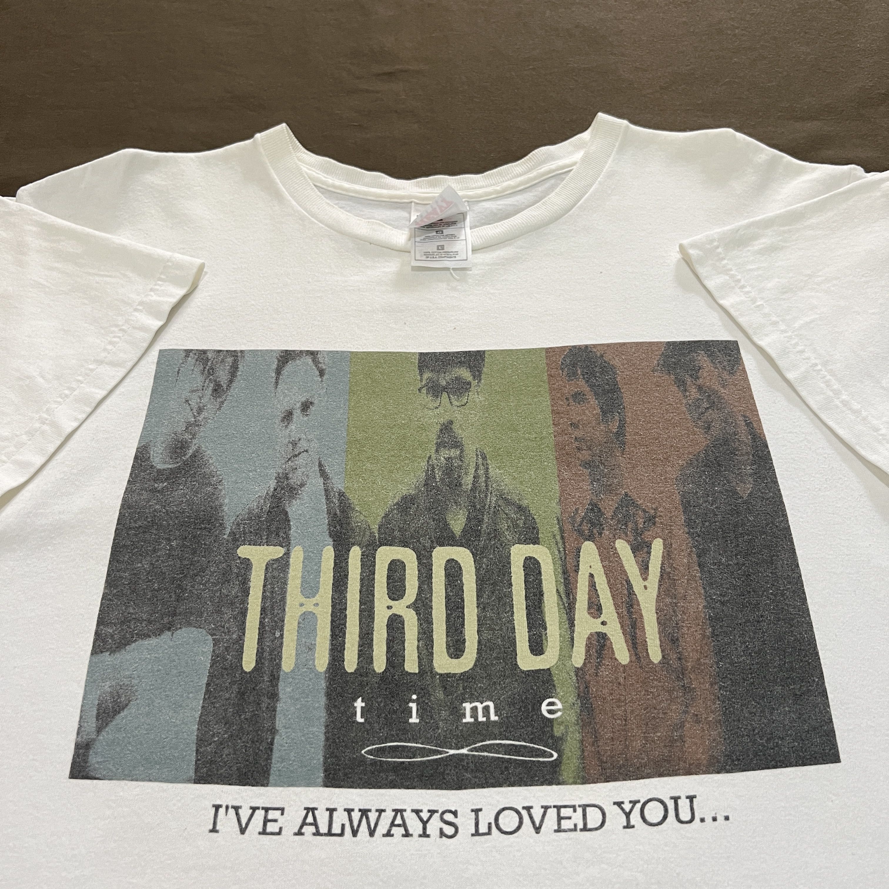 Band Tees Vintage 90s Time (Third Day album) Jesus God Bible Holy Tee Size US L / EU 52-54 / 3 - 1 Thumbnail