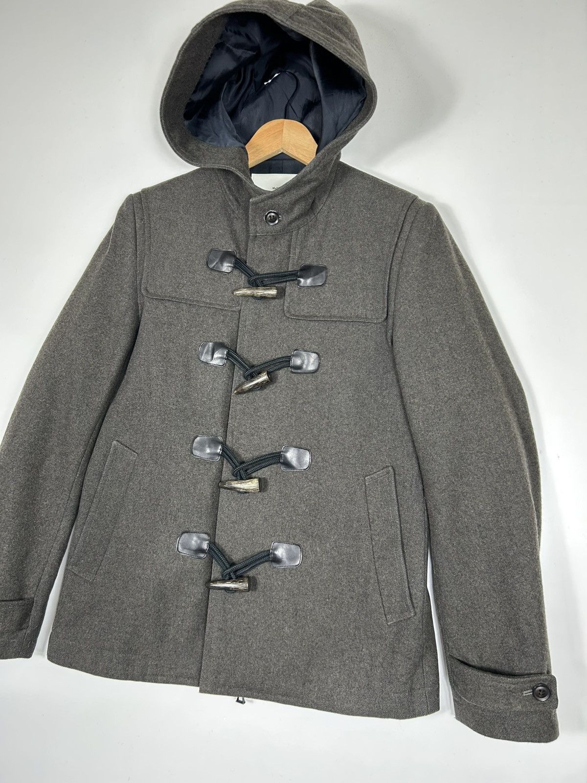 Man Of Moods MofM Man of Moods Hooded Wool Duffle Coat Toggle Jacket Size US S / EU 44-46 / 1 - 3 Thumbnail