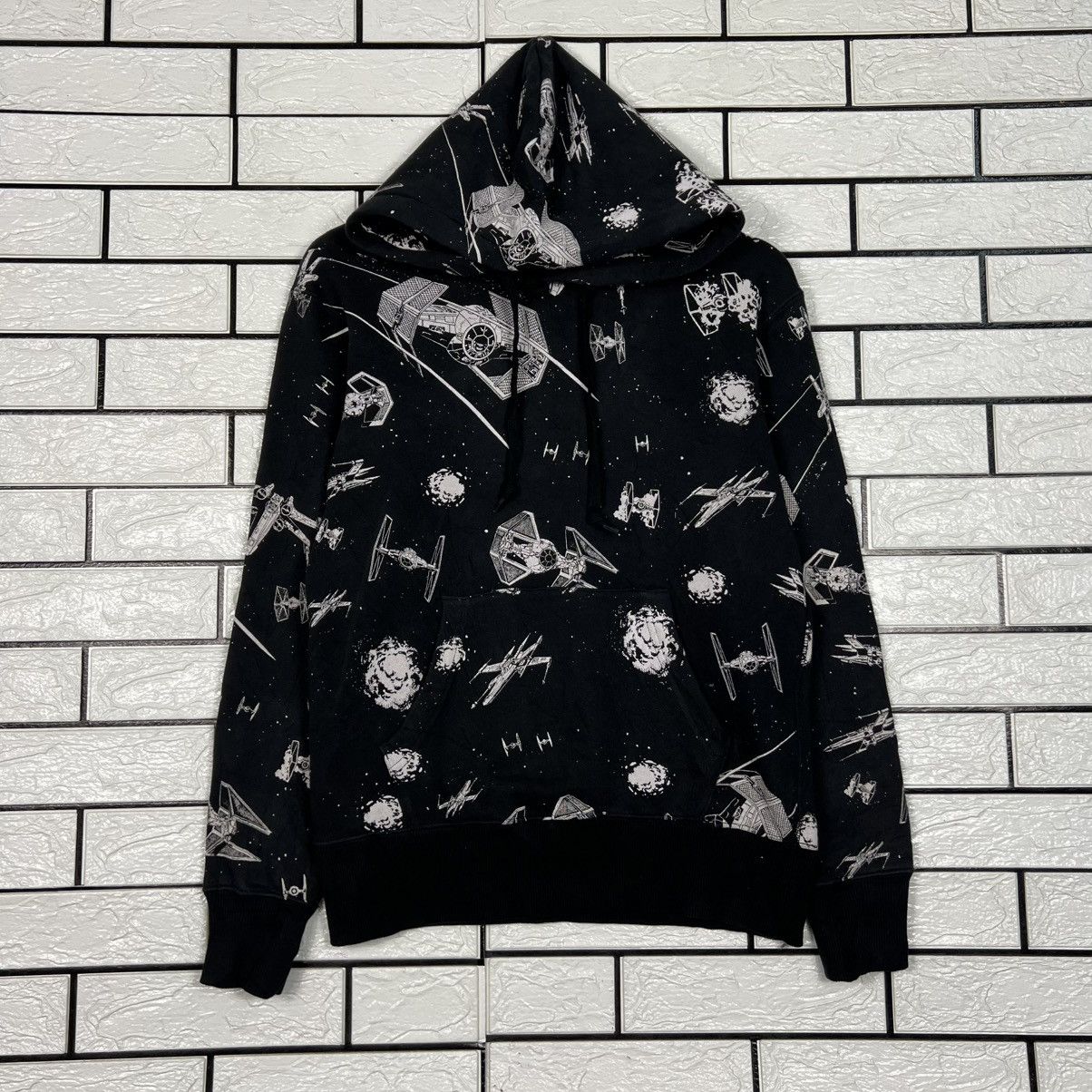 Star Wars STAR WARS Fullprint Pullover Hoodie Sweatshirt #4284-C195 Size US S / EU 44-46 / 1 - 1 Thumbnail