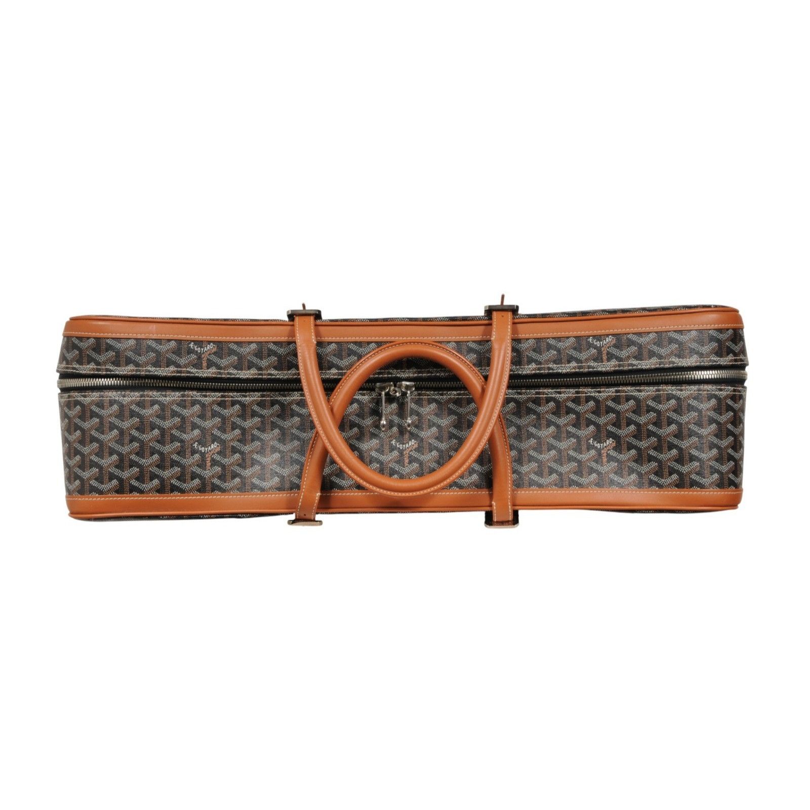 Goyard Brown Goyardine Canvas Leather Majordome 60 Travel Luggage Size ONE SIZE - 11 Thumbnail