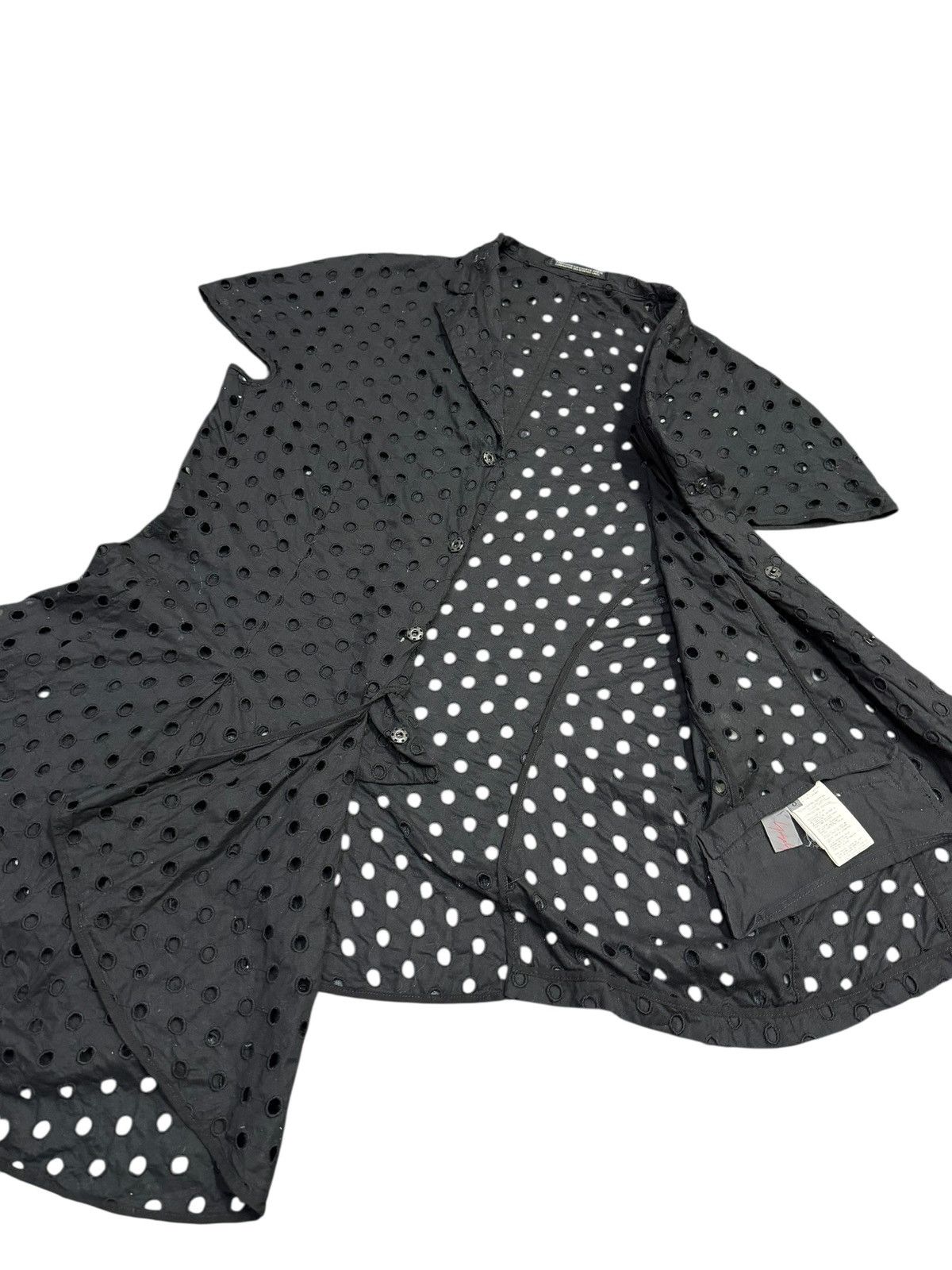 Yohji Yamamoto Yohji Yamamoto Dot Punching Asymmetric Blouse Size L / US 10 / IT 46 - 5 Thumbnail