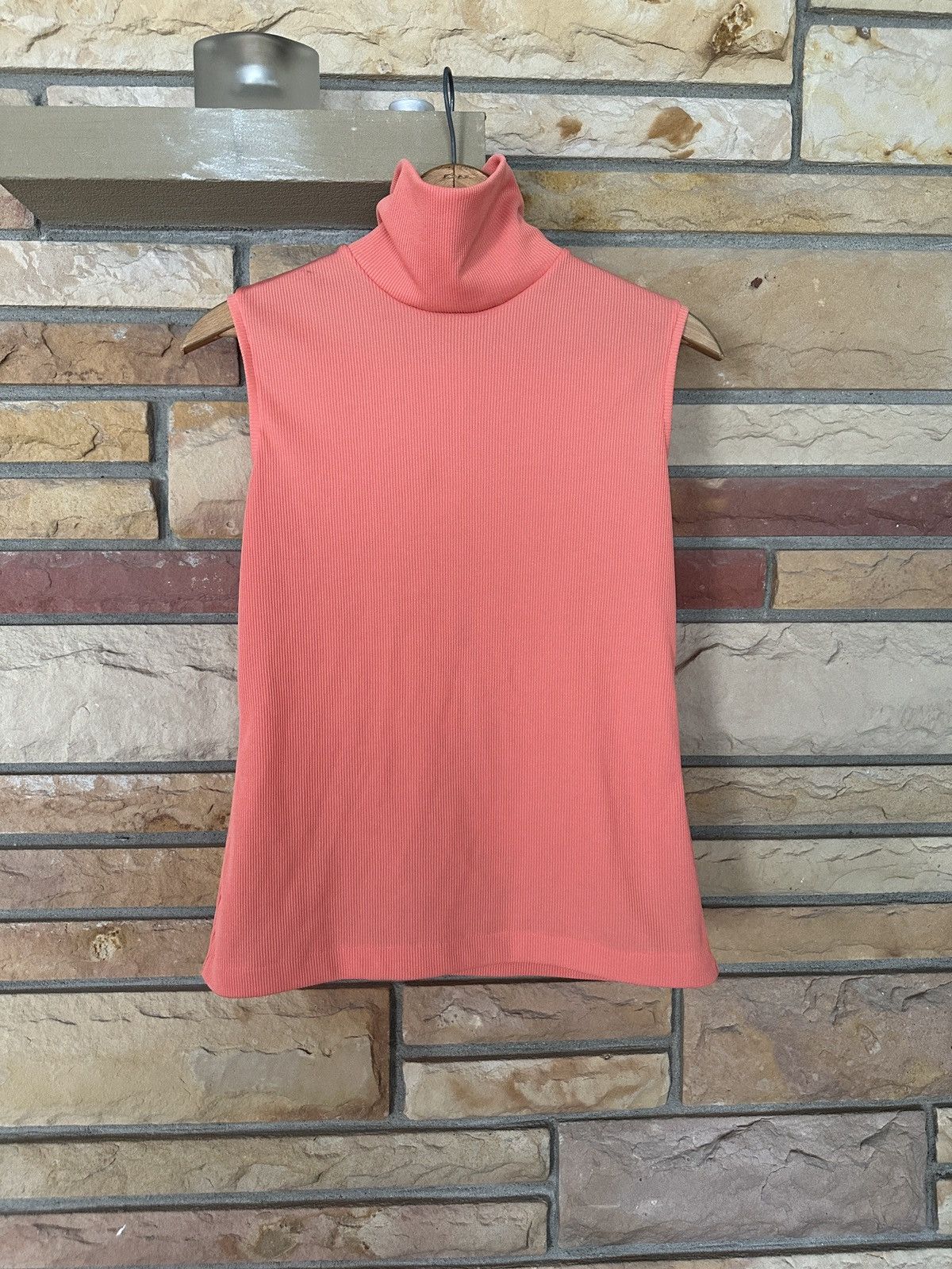 Vintage Vintage 60s Ribbed Turtleneck Sleeveless Zip Shirt Size M / US 6-8 / IT 42-44 - 1 Thumbnail