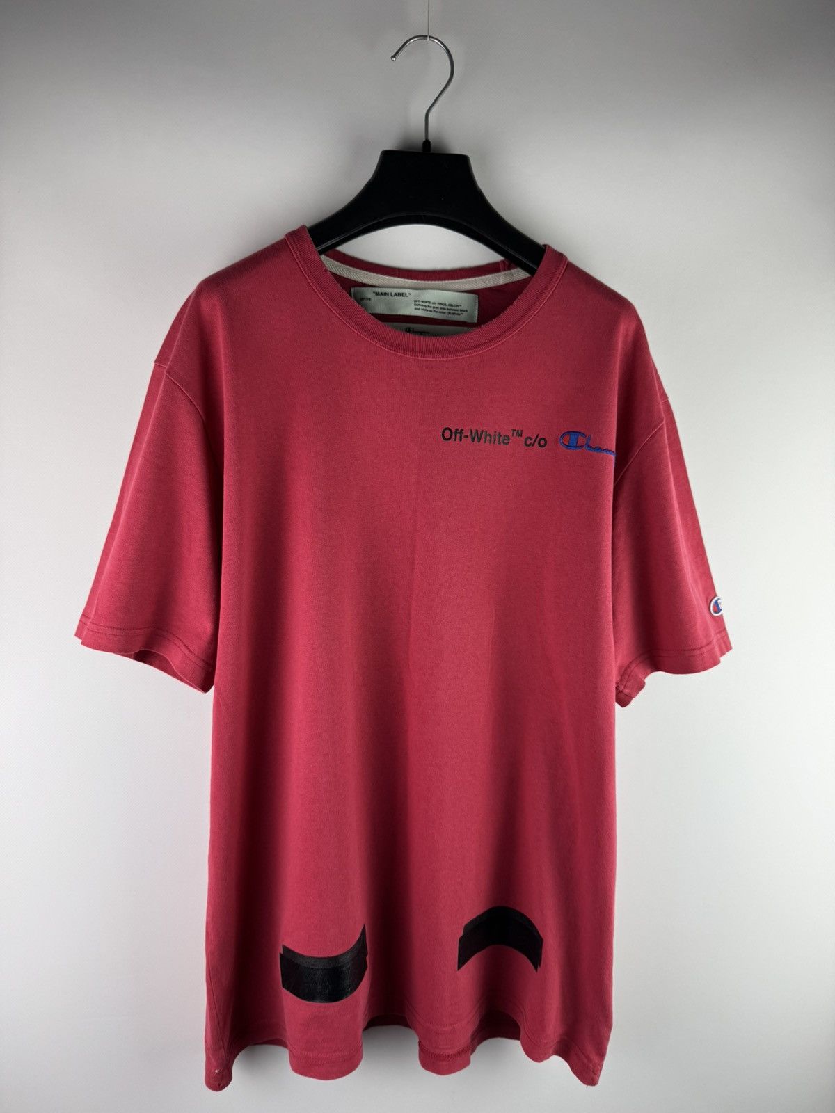 Off-White x Champion Virgil Abloh T-Shirt Red 2013