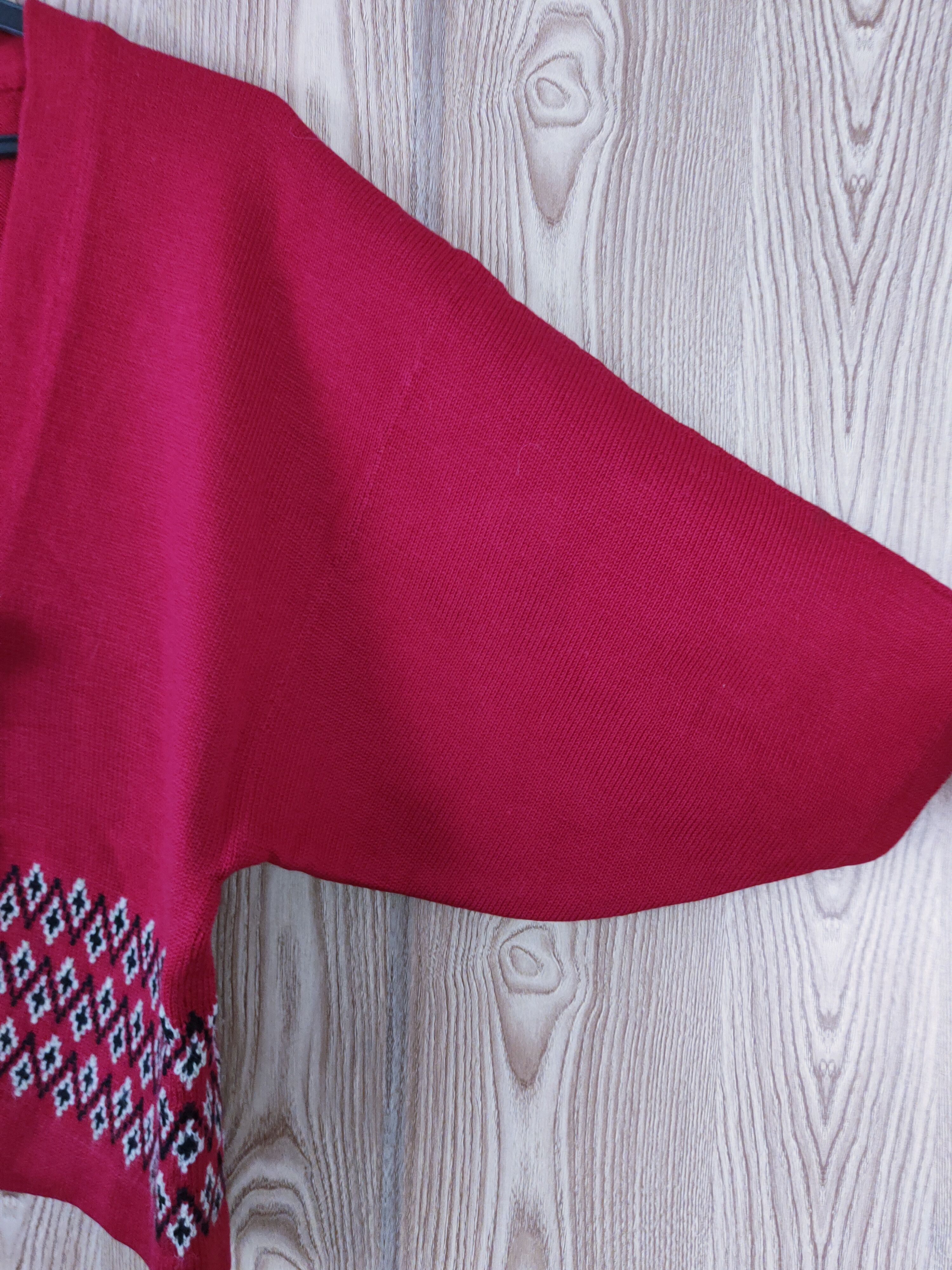 Japanese Brand Japan Dark Pink Knitwear Short Kimono cardigan #W751 Size L / US 10 / IT 46 - 6 Thumbnail