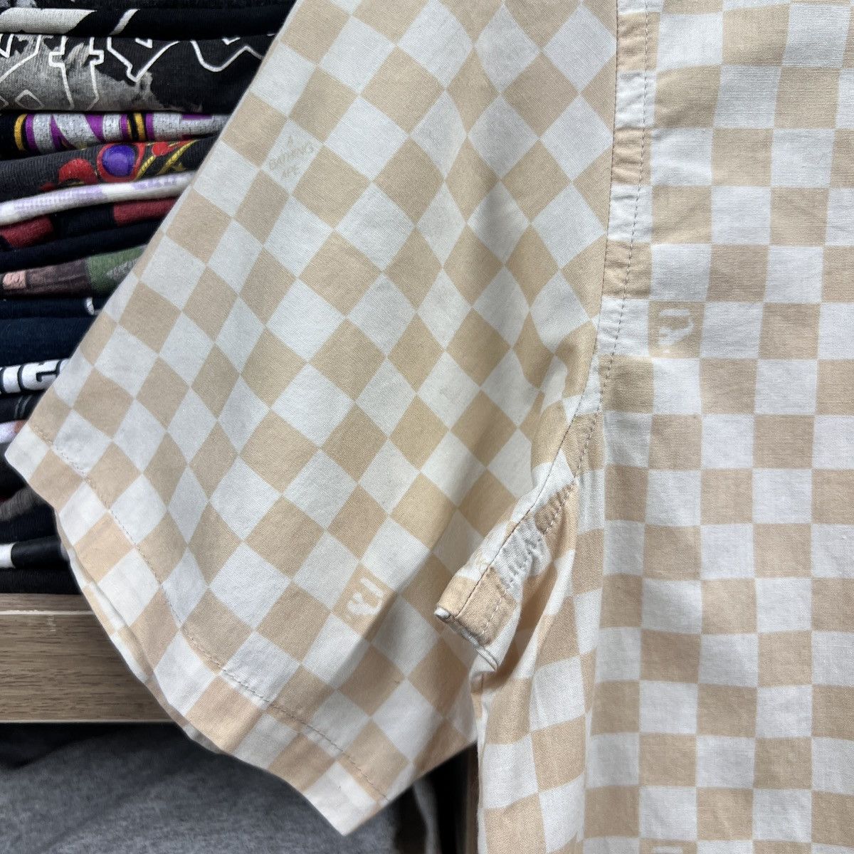 Bape VTG BAPE CHECKERED BUTTON TEE Size US XS / EU 42 / 0 - 6 Thumbnail