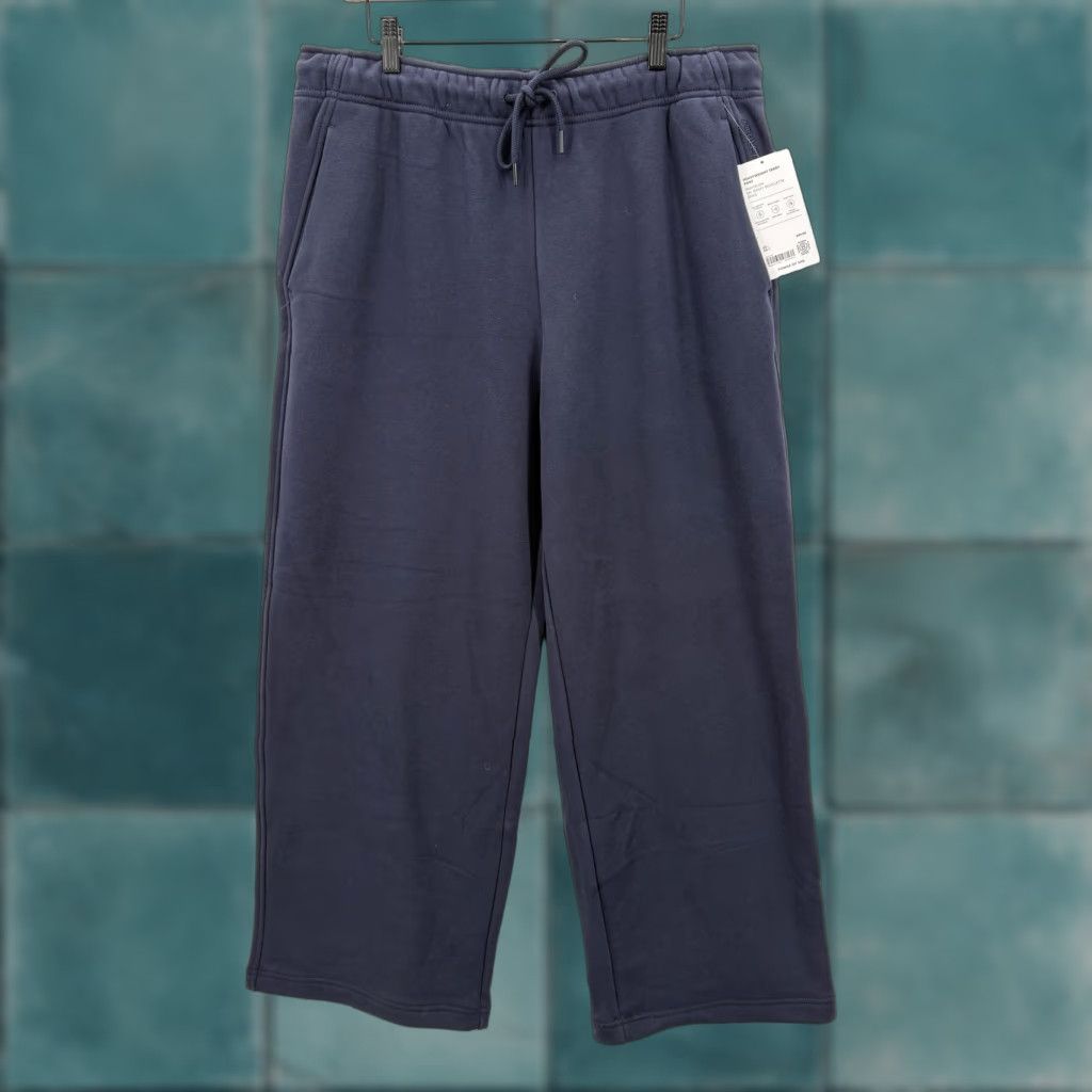 Athleta Athleta Heavyweight Terry Pants Womens Large Navy Sweatpants Lounge Cozy Stretch Size 36" / US 14 / IT 50 - 1 Thumbnail