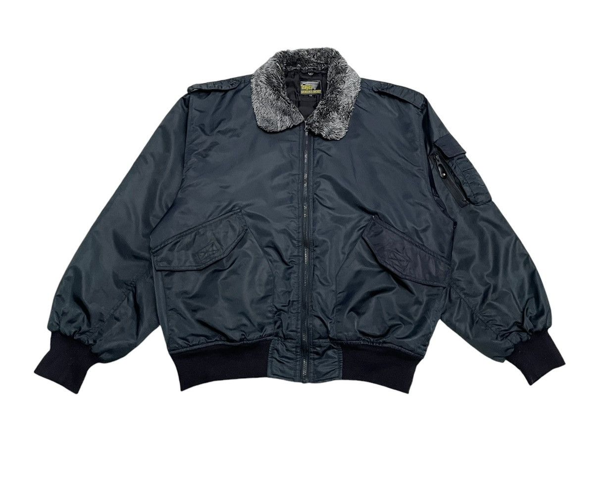Vintage Rare Design Vintage Navy Teagles Fighters Fur Jacket 1980s Size US XL / EU 56 / 4 - 1 Thumbnail