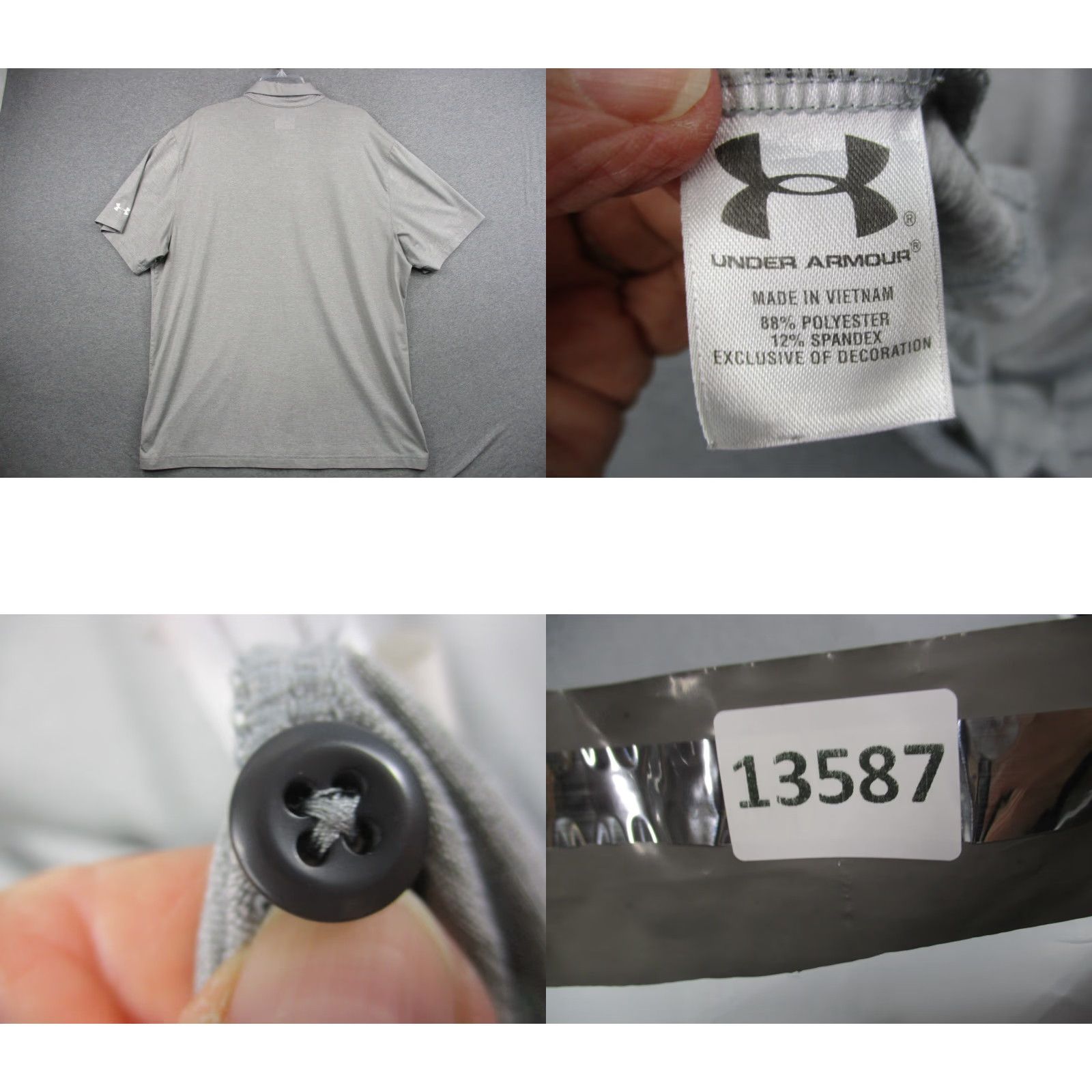 Under Armour Under Armour Polo Shirt XXL Men Golf Short Sleeve Gray Size US XXL / EU 58 / 5 - 8 Thumbnail