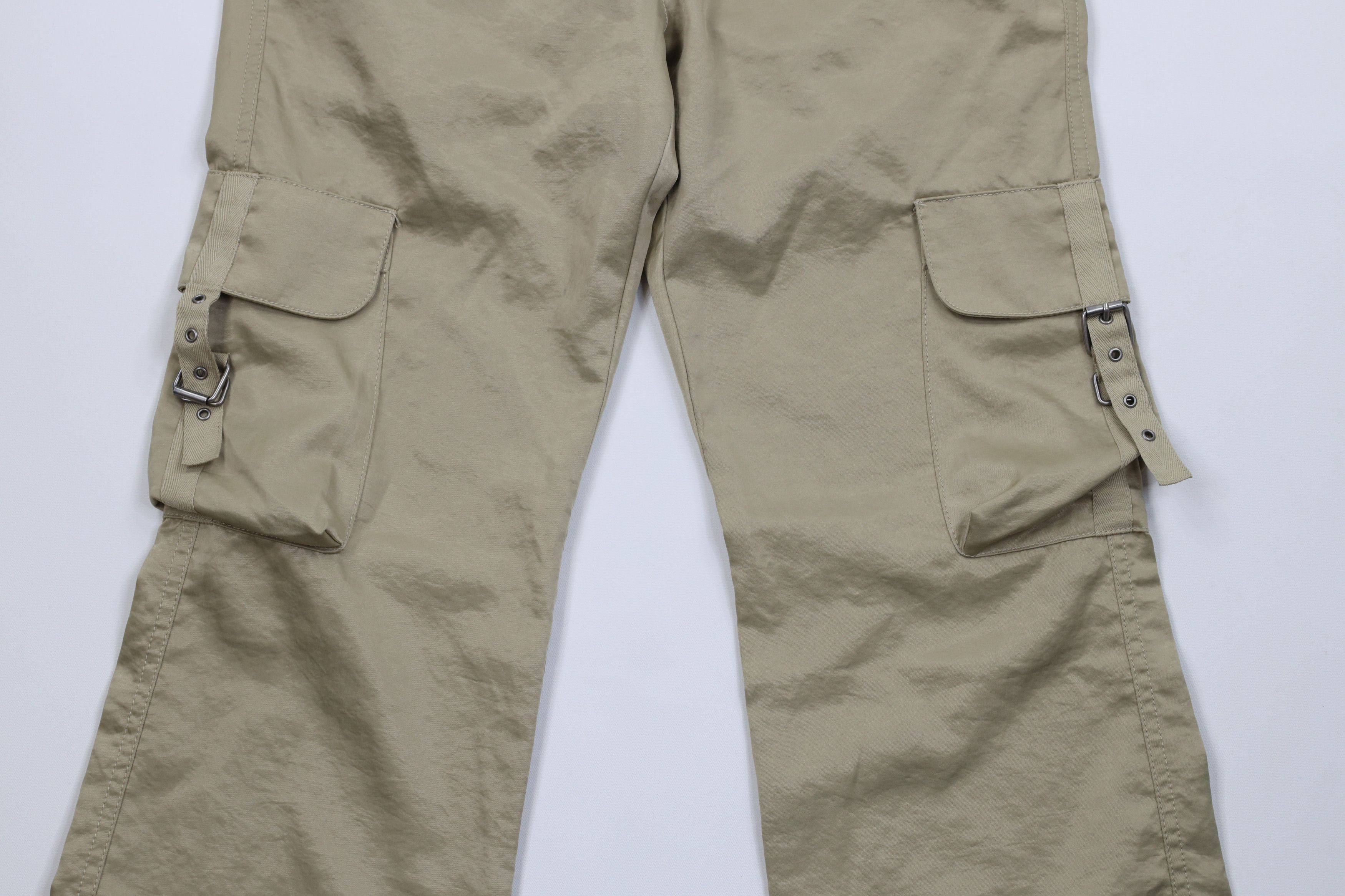Express Vintage Y2K Express Babydoll Cargo Pants Gold Polyester Size 25" / US 0 / IT 36 - 3 Thumbnail