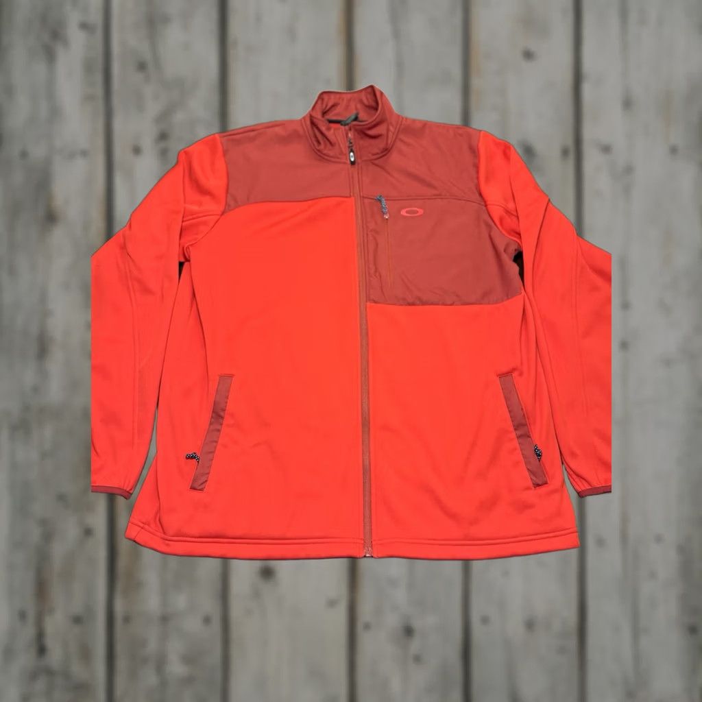 Oakley Oakley Jacket Red Fleece Lined Bomber Full Zip Mens XL Zip Up Mid-Length Long Sleeve Casual Outdoor Size US XL / EU 56 / 4 - 1 Thumbnail