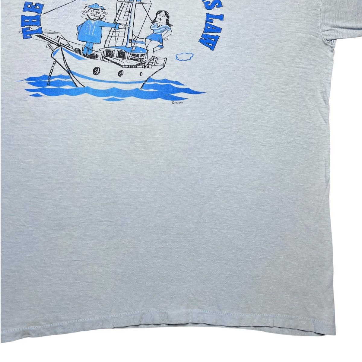 Vintage Vintage 1977 The Captains Word Is Law Kinky Fisherman Tee Size US L / EU 52-54 / 3 - 10 Thumbnail