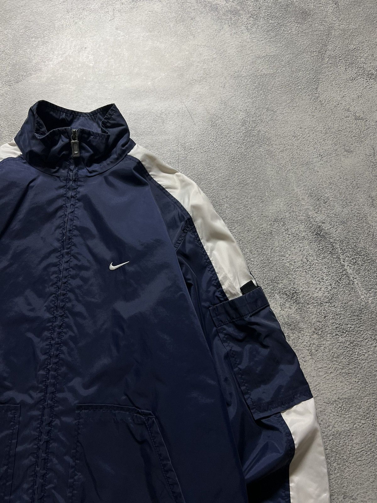 Nike × Vintage Vintage Y2k Nike 💙 Nylon Mini Swoosh Jacket 90’s Size S / US 4 / IT 40 - 6 Thumbnail