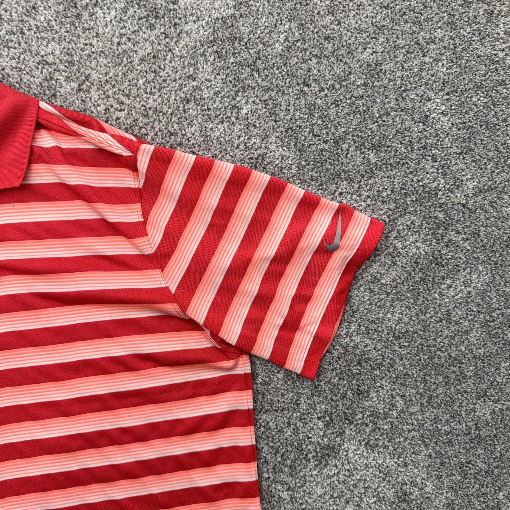 Nike Nike Golf Polo Shirt Mens XL Red Striped Dri-FIT Performance Athletic Top Size US XL / EU 56 / 4 - 4 Thumbnail
